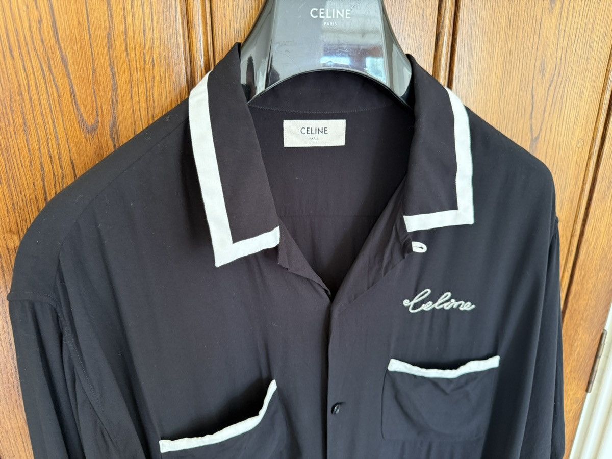 Celine SS21 Celine Dancing Kid Hedi bowling Hawaiian shirt logo 42 Size US L / EU 52-54 / 3 - 9 Thumbnail