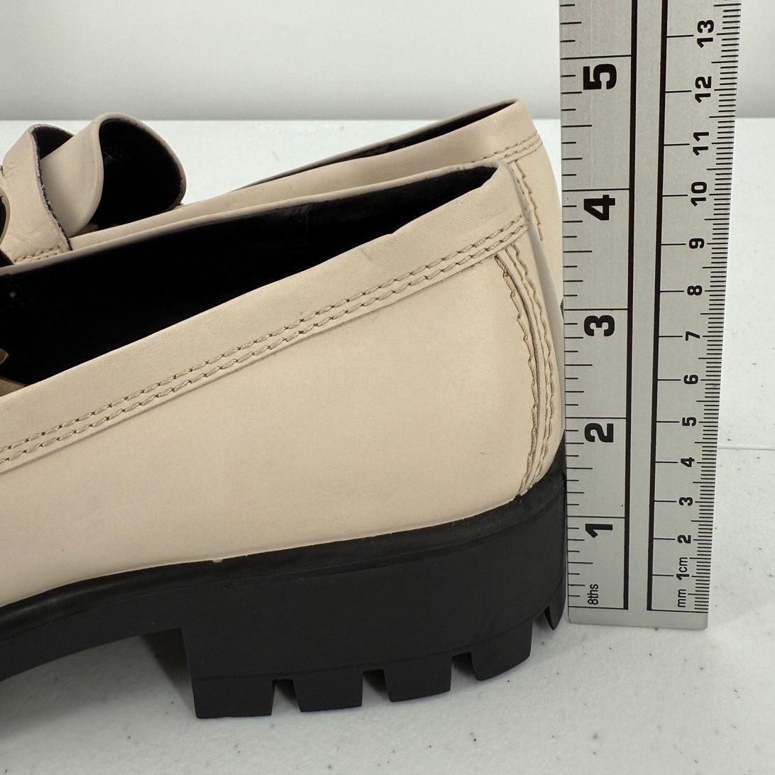 Ecco NEW ECCO Women's Modtray Beige Leather Penny Loafer Size 10 Size US 10 / IT 40 - 10 Thumbnail