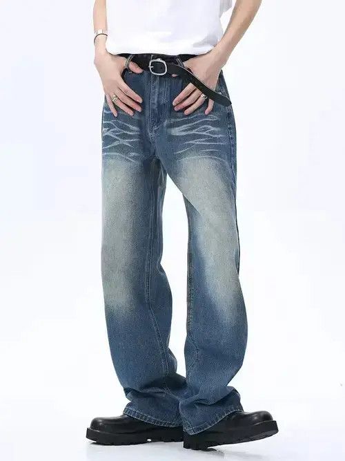 Designer × Vintage flared faded skate washed jeans Size US 32 / EU 48 - 2 Thumbnail