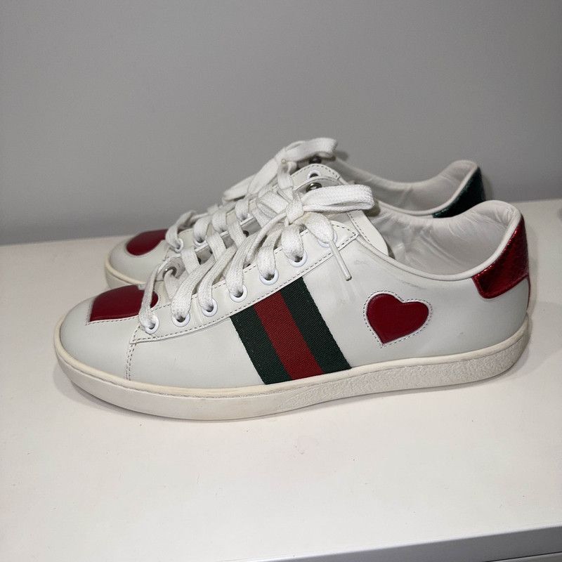 Gucci GUCCI Stylish White Ace Sneakers for Women 0079 Size US 6.5 / IT 36.5 - 1 Thumbnail