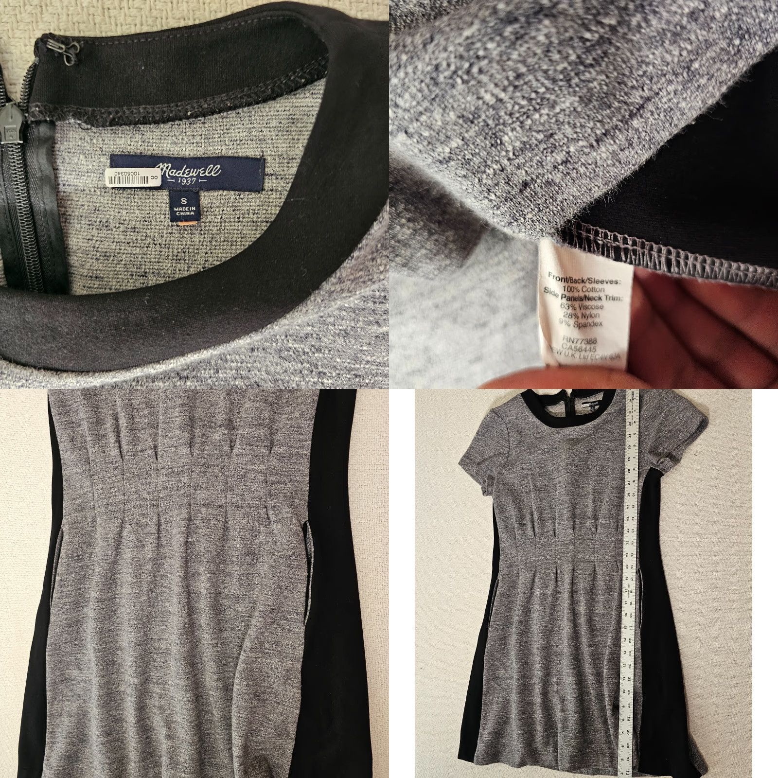 Madewell Madewell Dress Color Block Short Sleeve Fit and Flare Size 30" / US 8 / IT 44 - 8 Thumbnail