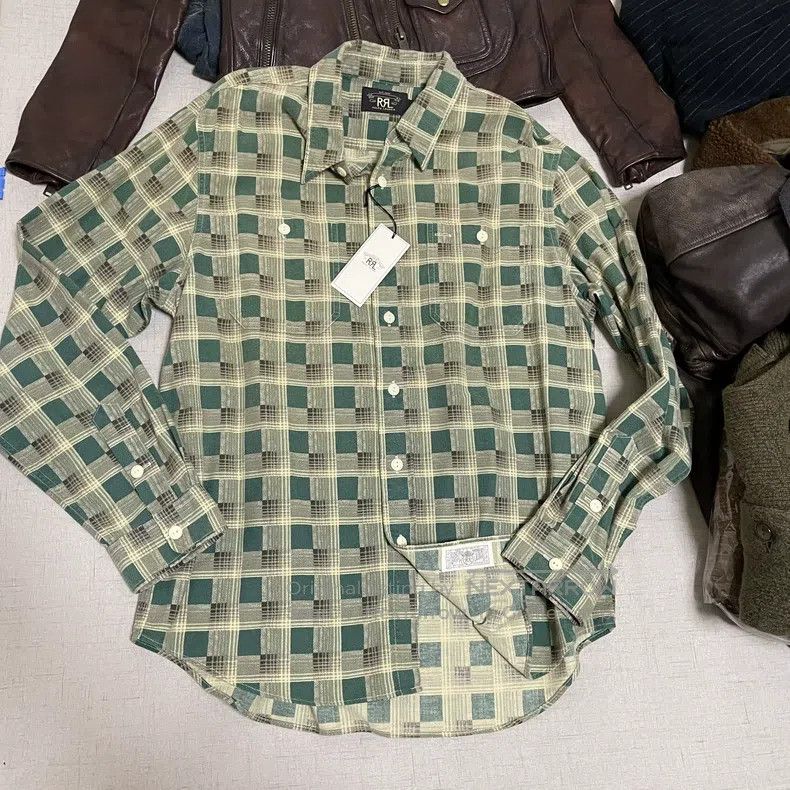RRL Ralph Lauren RRL Ralph Lauren Old classic suede cotton checkered shirt Size US L / EU 52-54 / 3 - 1 Thumbnail