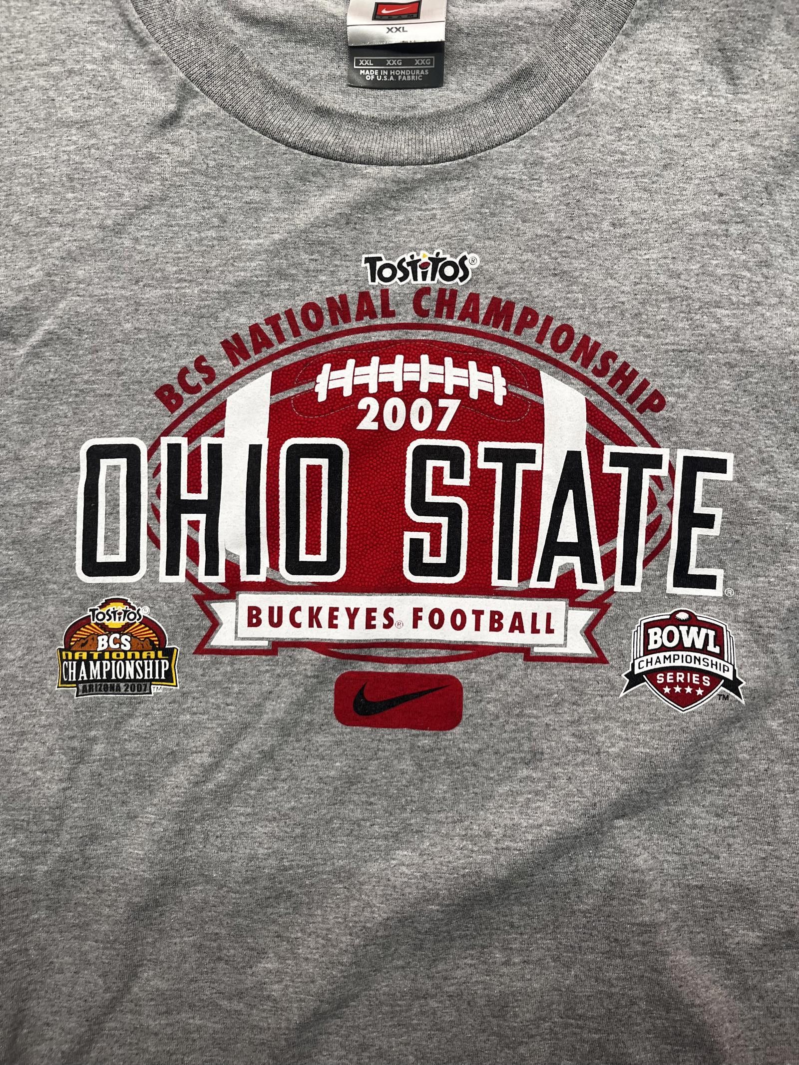 Nike Y2K Nike Team 2007 Ohio State Buckeyes Championship Shirt Size US XL / EU 56 / 4 - 5 Thumbnail