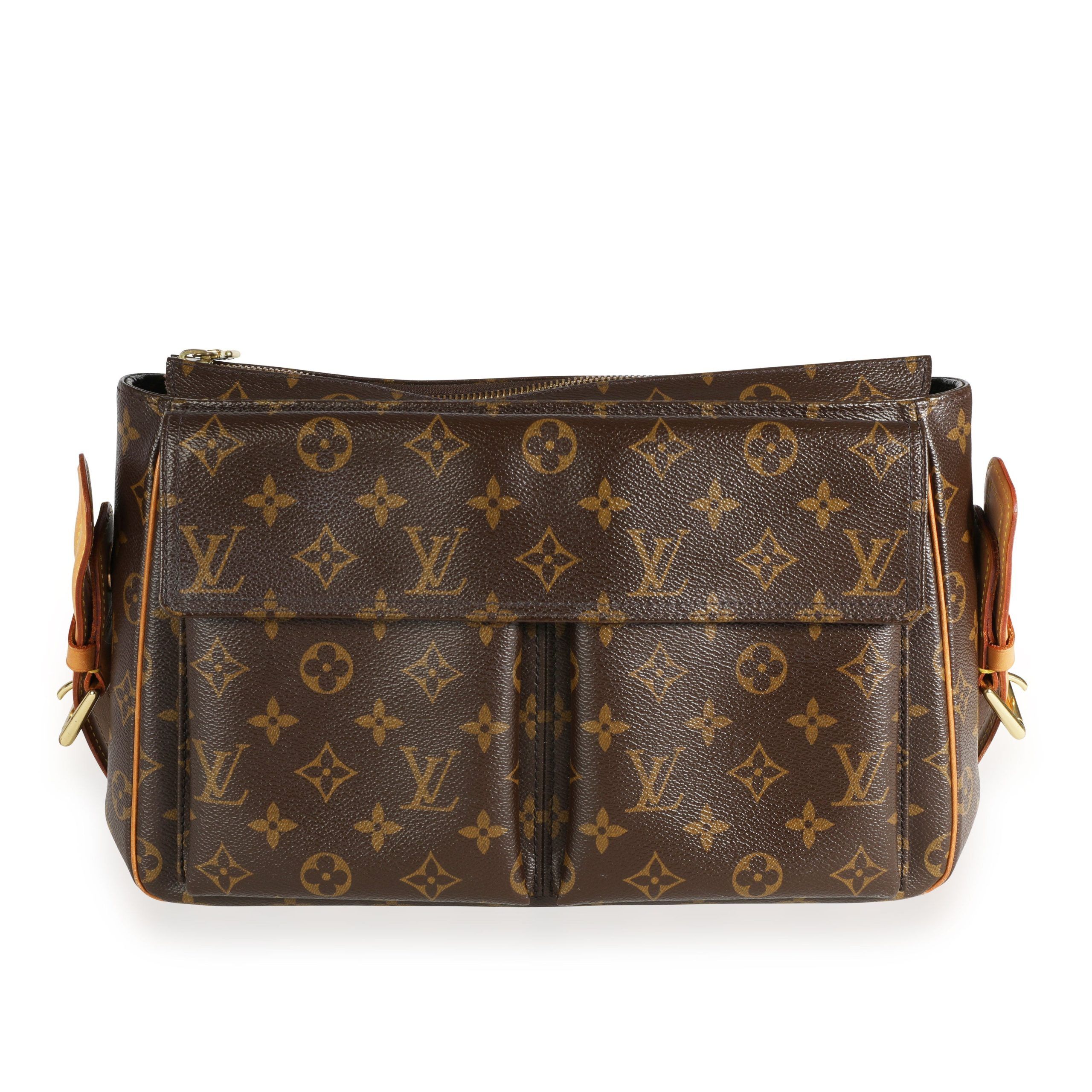 image of Louis Vuitton Monogram Canvas Viva Cite Gm Bag in Brown, Women's