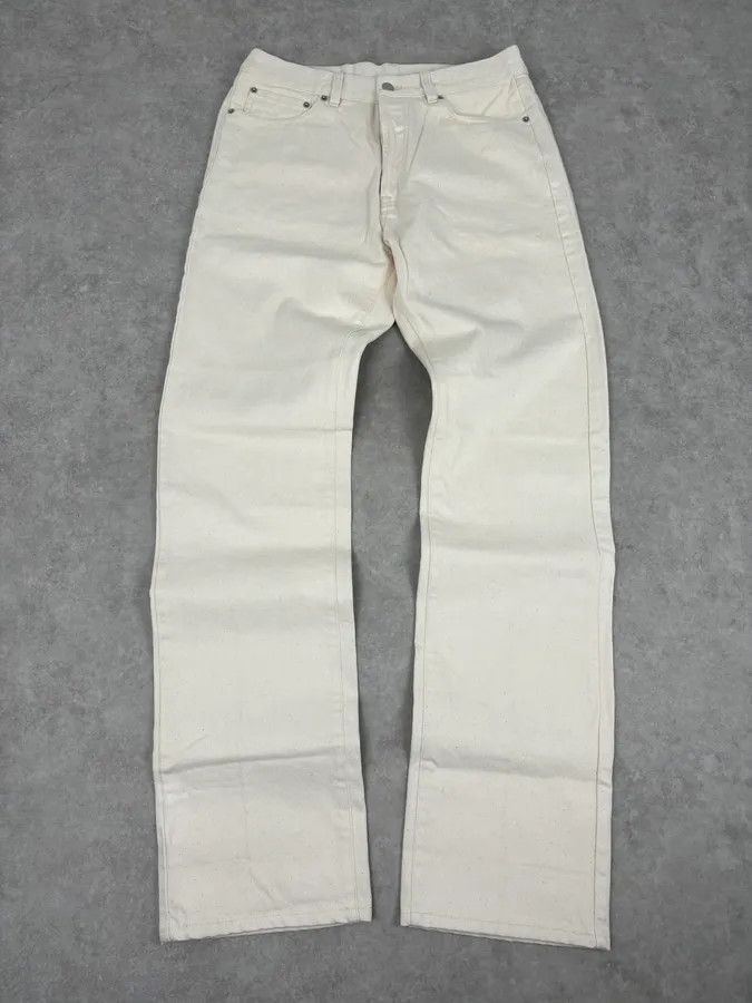 Jil Sander 2010s Jil Sander Creamy Beige Straight Denim Jeans Size US 34 / EU 50 - 1 Thumbnail
