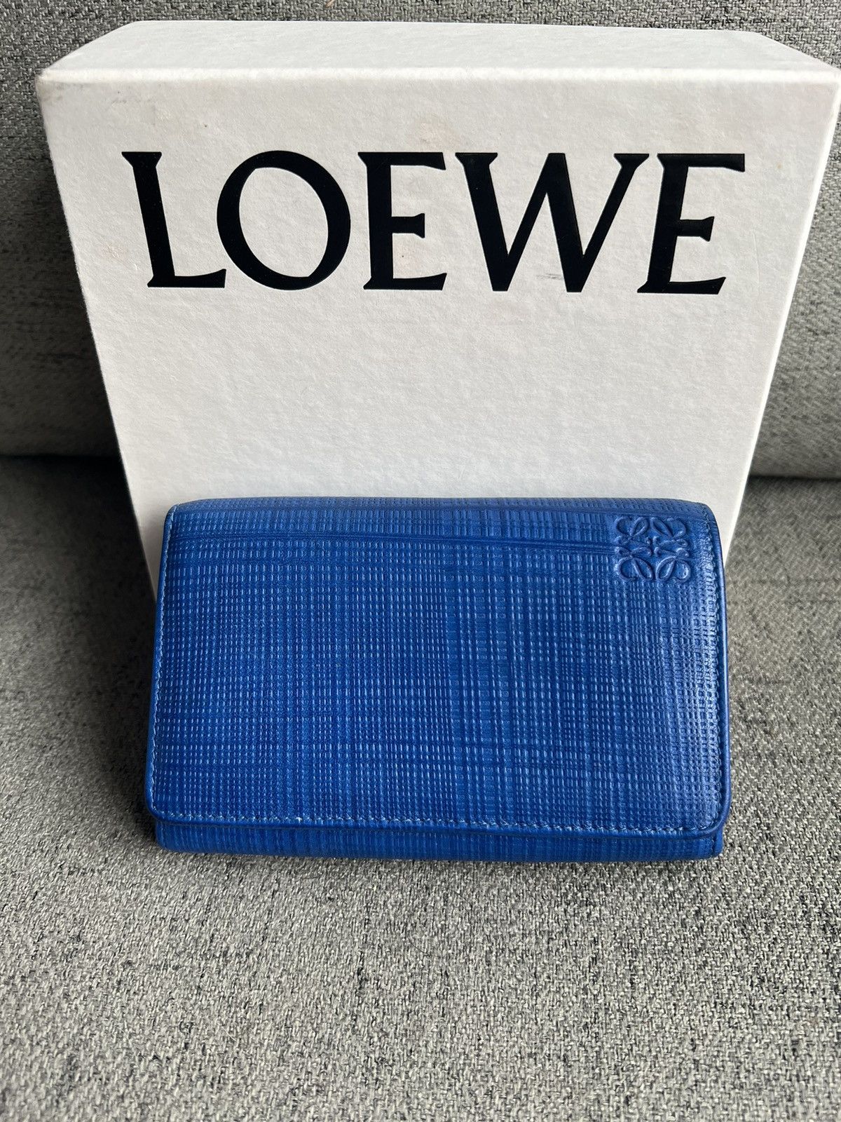Loewe Textured Calfskin Small Vertical Zip Wallet