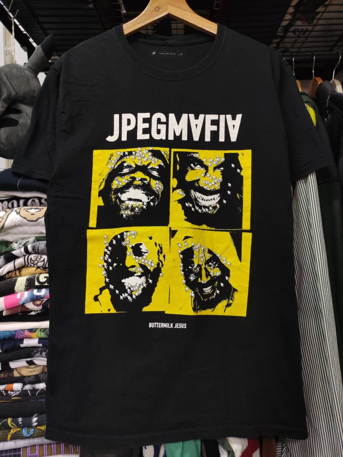 Rap Tees JPEGMAFIA " Buttermilk Jesus " Single Promo T-Shirt Size US L / EU 52-54 / 3 - 3 Thumbnail