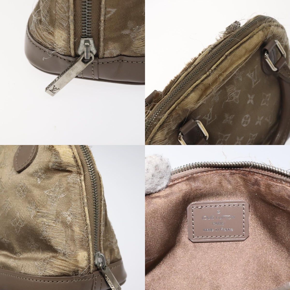 Louis Vuitton LOUIS VUITTON Monogram Satin Little Alma Hand Bag Gray Size ONE SIZE - 11 Thumbnail