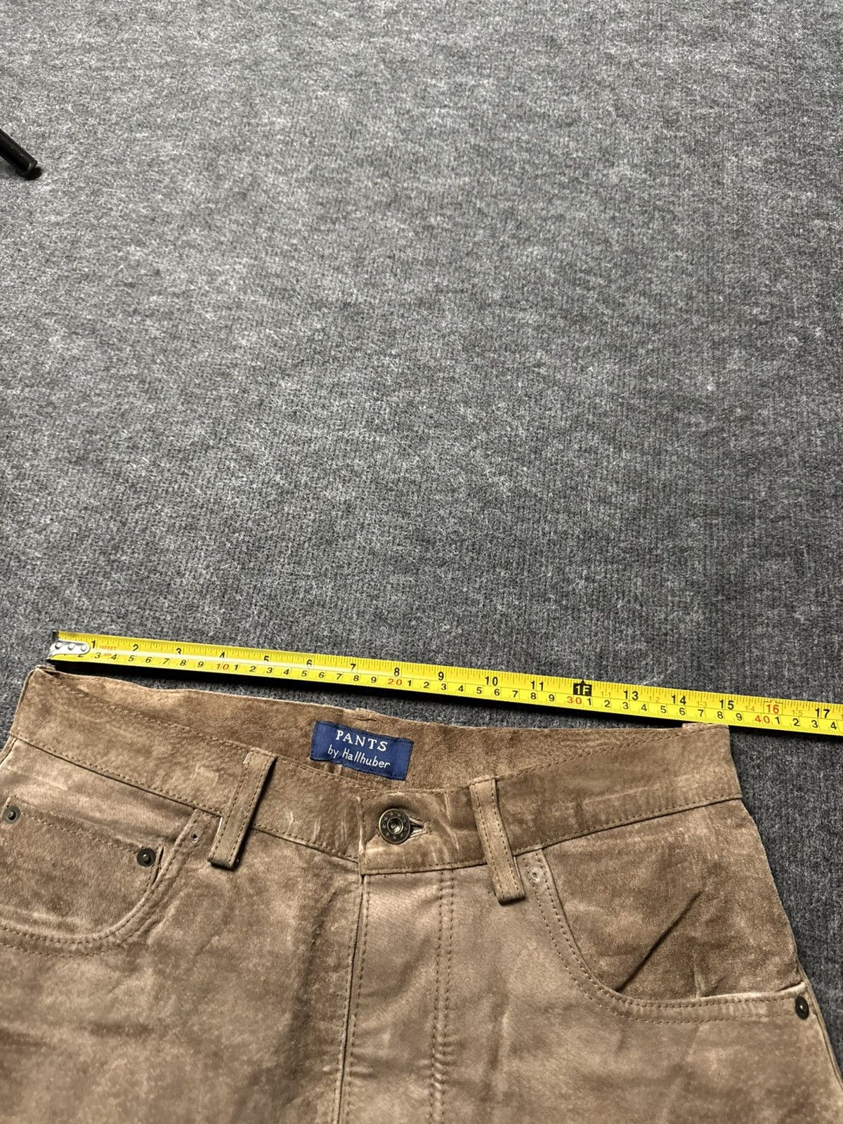 Genuine Leather Vintage 00s Retro Western Cowboy Leather Chrome Style Pants Size US 30 / EU 46 - 19 Thumbnail