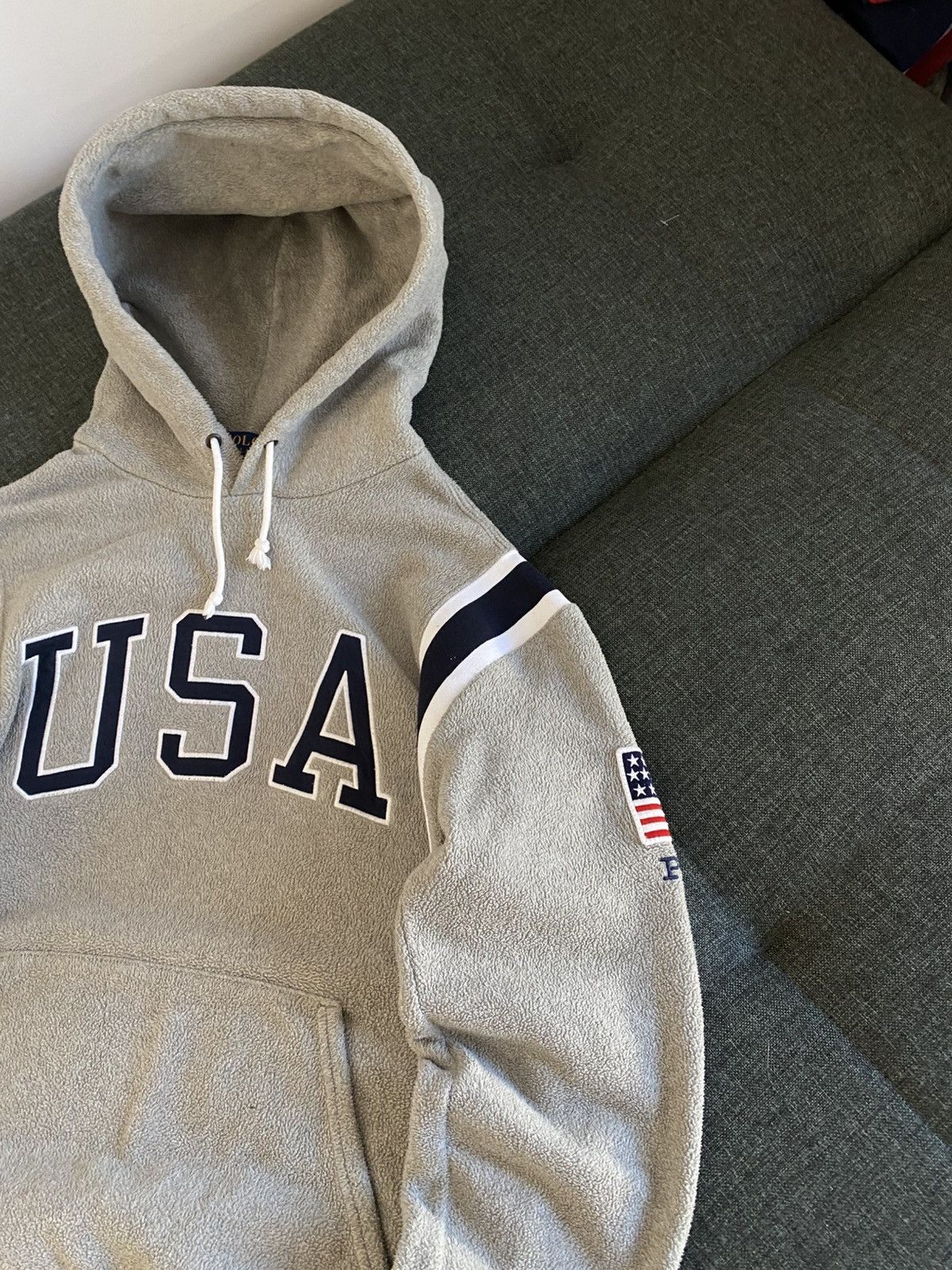 Polo Ralph Lauren Polo Ralph Lauren Vintage Fleece Hoodie USA Big logo Japanes Size US M / EU 48-50 / 2 - 3 Thumbnail