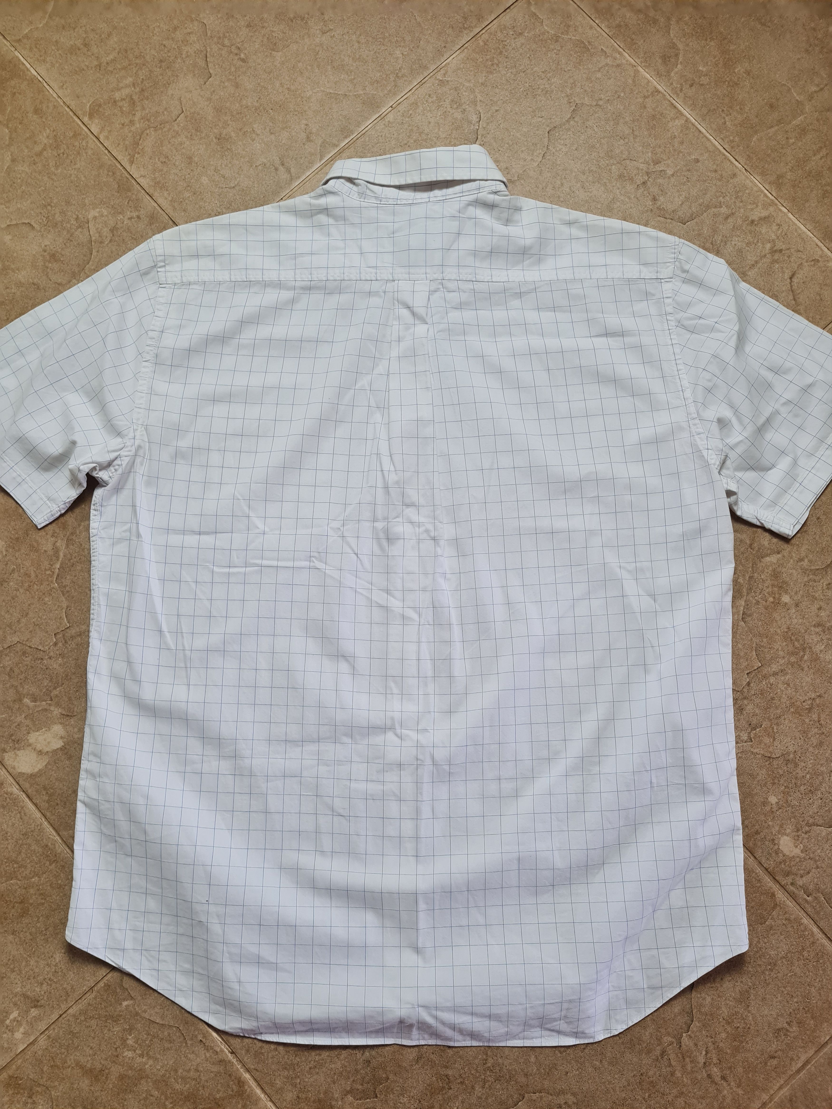 Yves Saint Laurent Yves Saint Laurent YSL Short Sleeve Plaid Check Shirt White Size US L / EU 52-54 / 3 - 11 Thumbnail