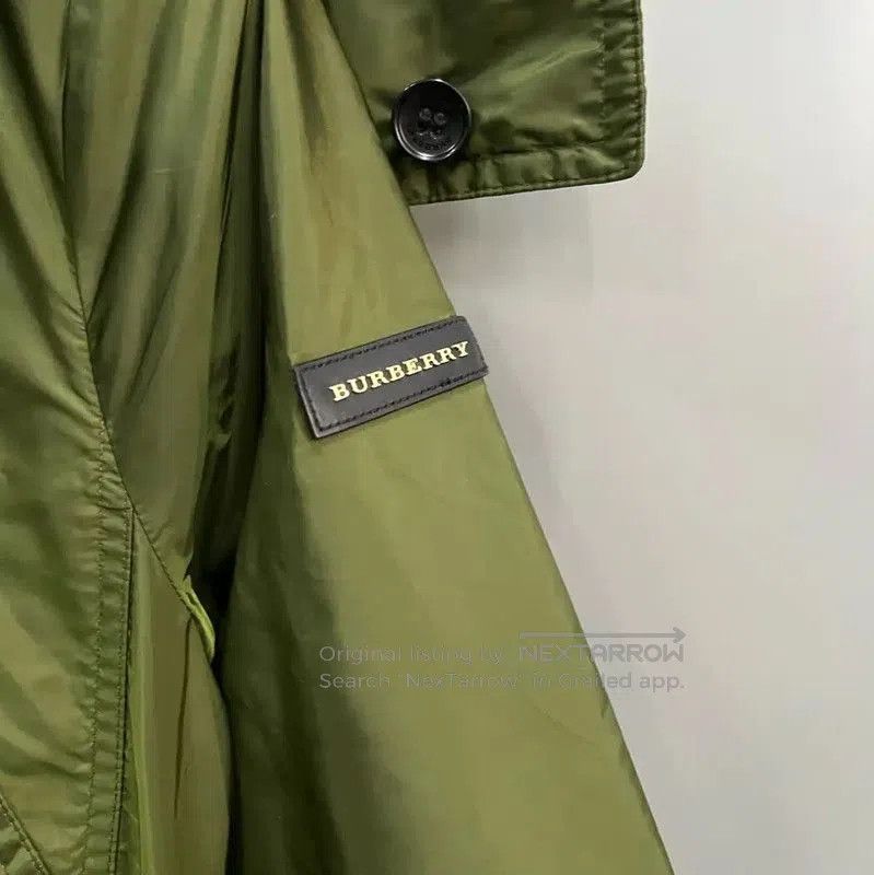 Burberry Burberry Military Green Cotton Long Coat. Size XXS / US 00 / IT 34 - 2 Thumbnail