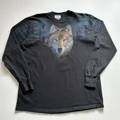 Vintage Vintage 90s Wolf Eagle Animal Art T Shirt Large Wildlife Tee Size US L / EU 52-54 / 3 - 5 Thumbnail