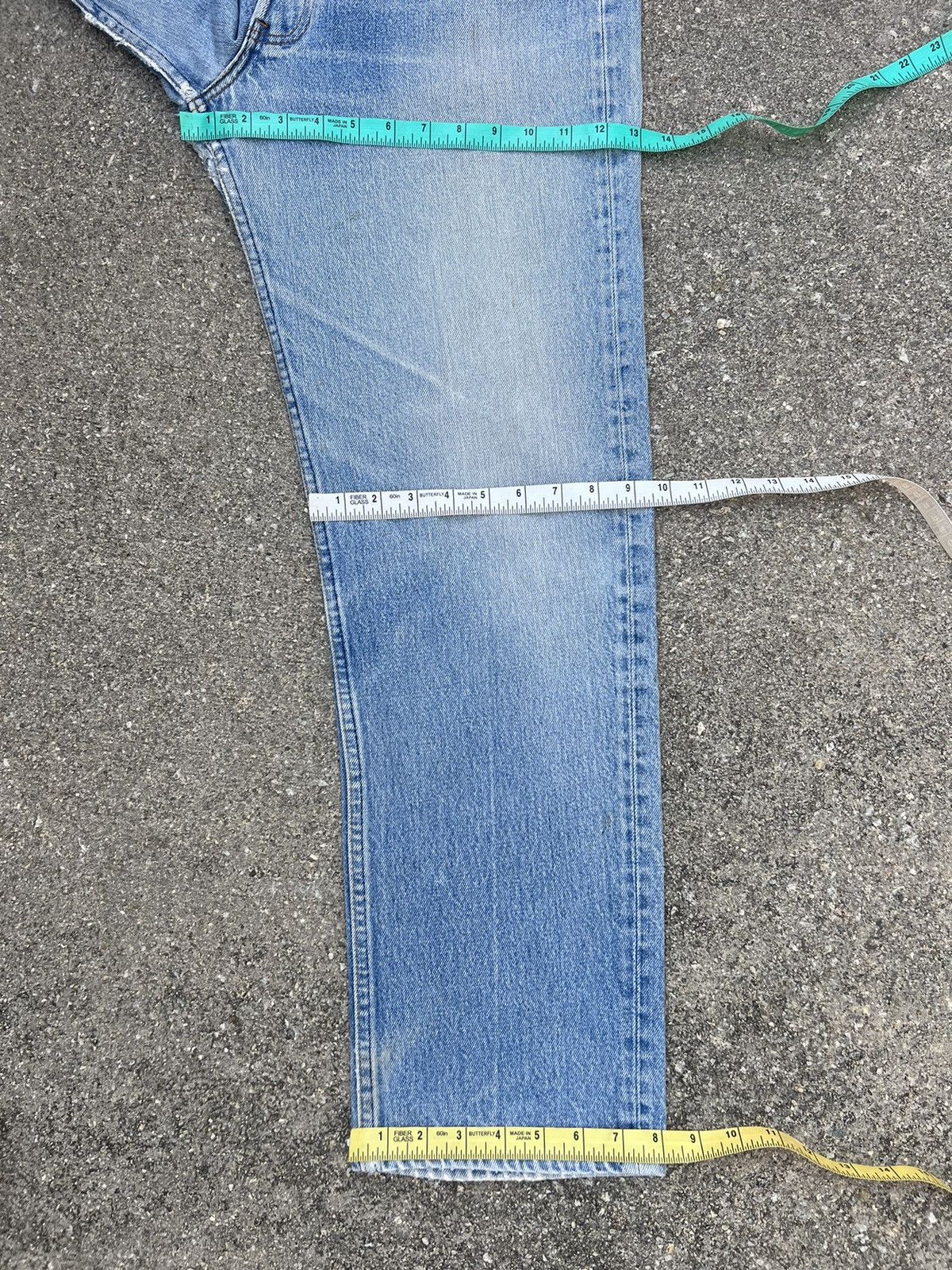 Levi's Vintage 80s Levi’s 501 Ripped Faded Blue Denim Jeans Size US 34 / EU 50 - 4 Thumbnail