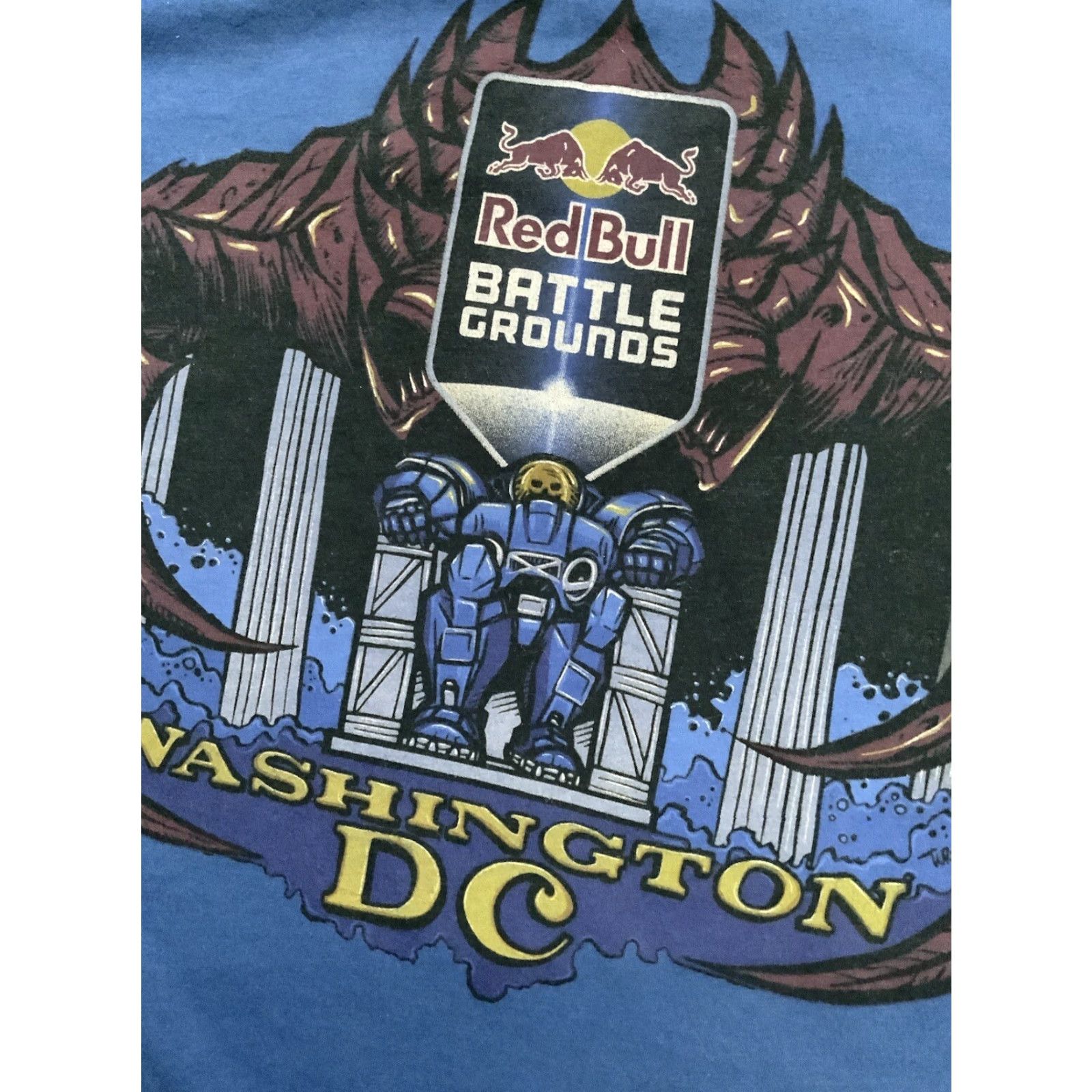 Next Level Red Bull Battlegrounds StarCraft II Washington DC Gaming Blue T-Shirt Mens XL Size US XL / EU 56 / 4 - 7 Thumbnail