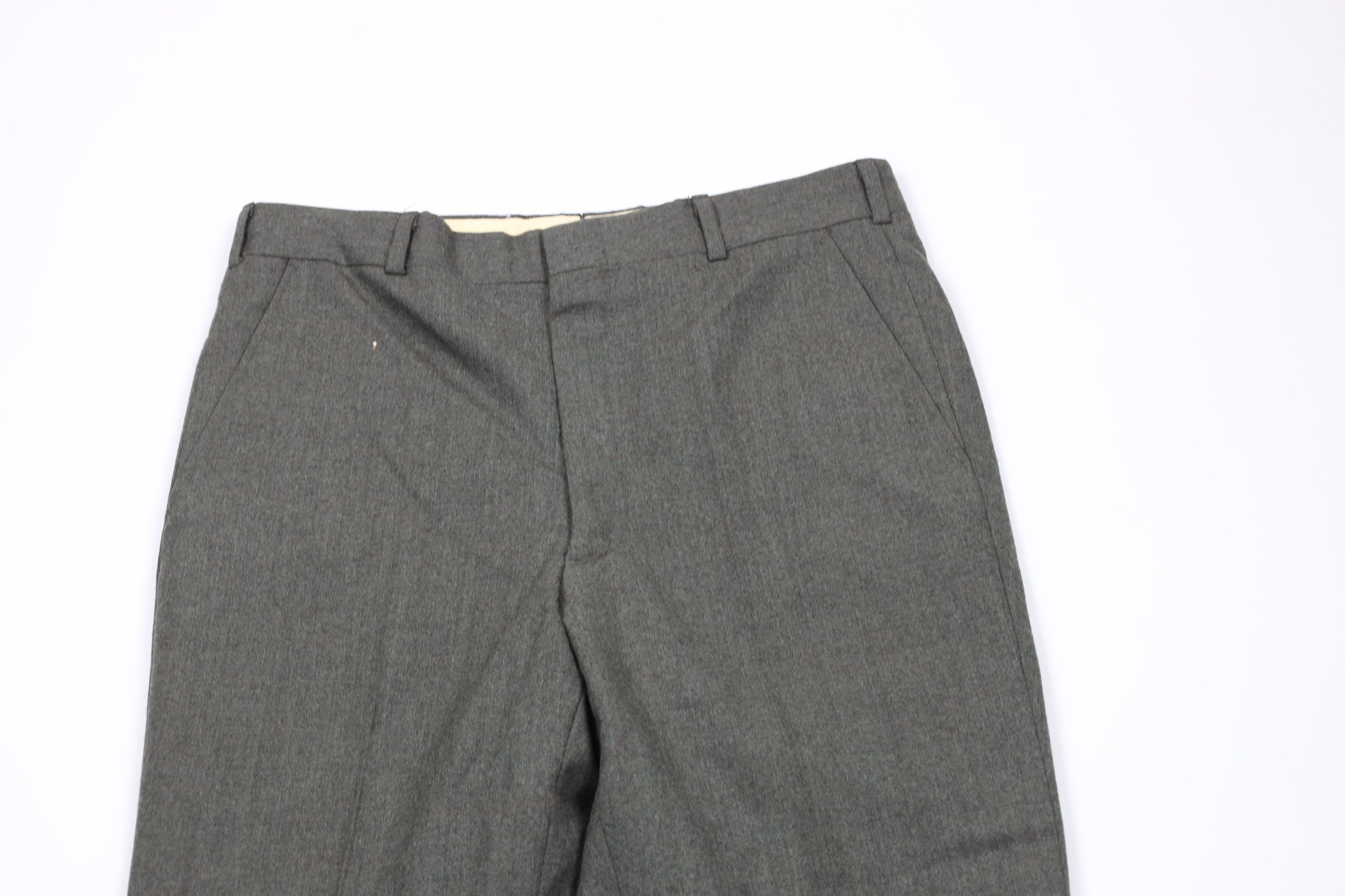 Vintage Vintage 60s 70s Streetwear Wide Leg Chino Pants Green USA Size US 32 / EU 48 - 2 Thumbnail