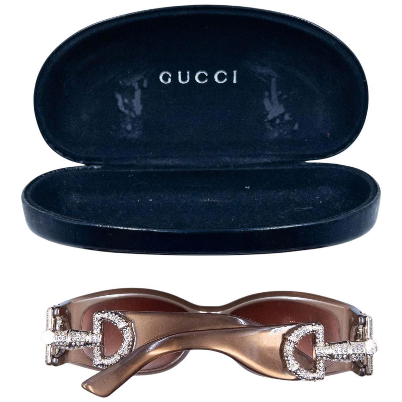 Gucci Vintage Gucci Diamonte Horse Bit Sunglasses Size ONE SIZE - 8 Thumbnail