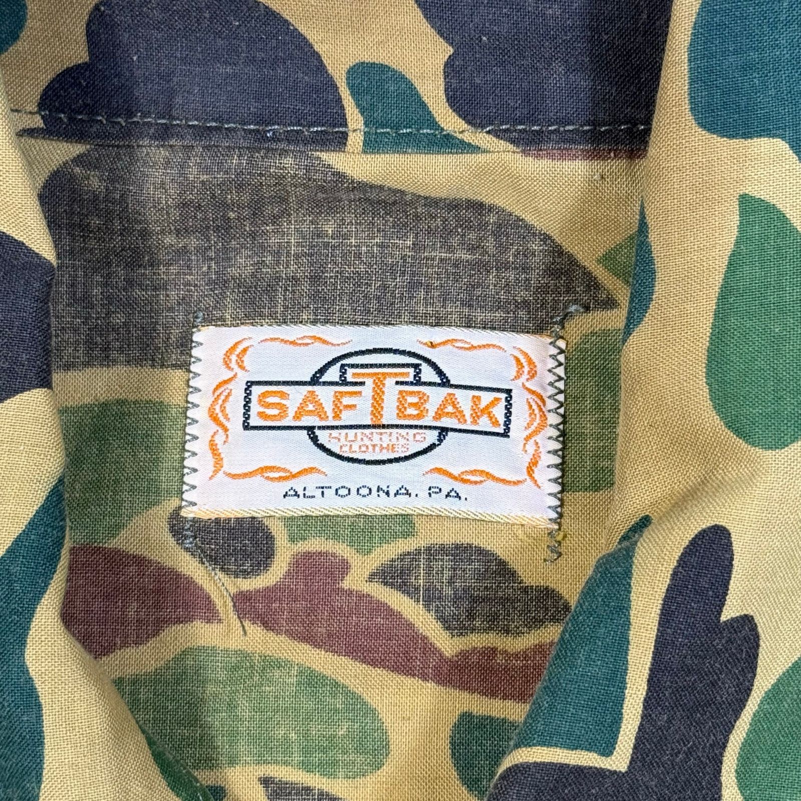 SafTbak Vintage Saftbak Duck Camo Hunting Jacket USA Made Field Coat Size US L / EU 52-54 / 3 - 6 Thumbnail