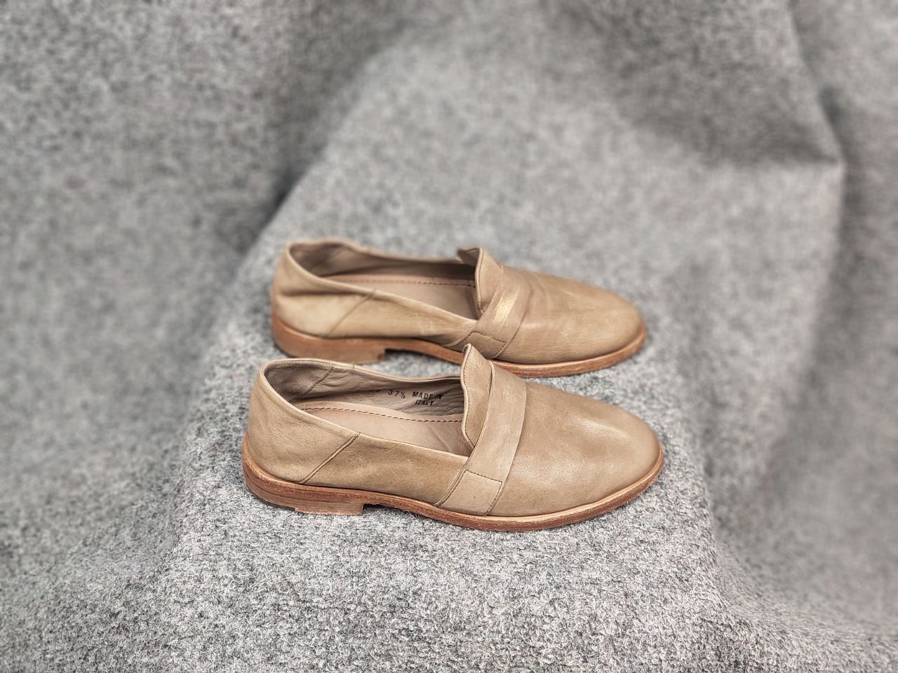 Elia Maurizi Elia Maurizi Design Premium leather beige Loafers Size US 7.5 / IT 37.5 - 4 Thumbnail