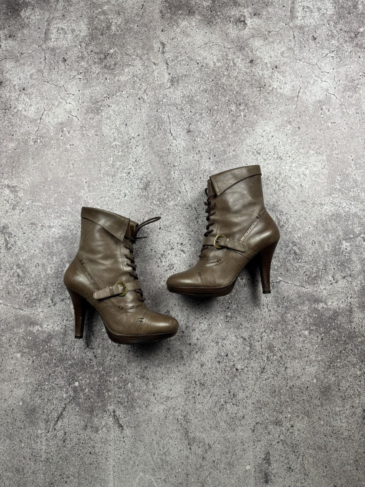 SHY Leather Italian Cowboy Vintage Luxury Y2K Boots Heels