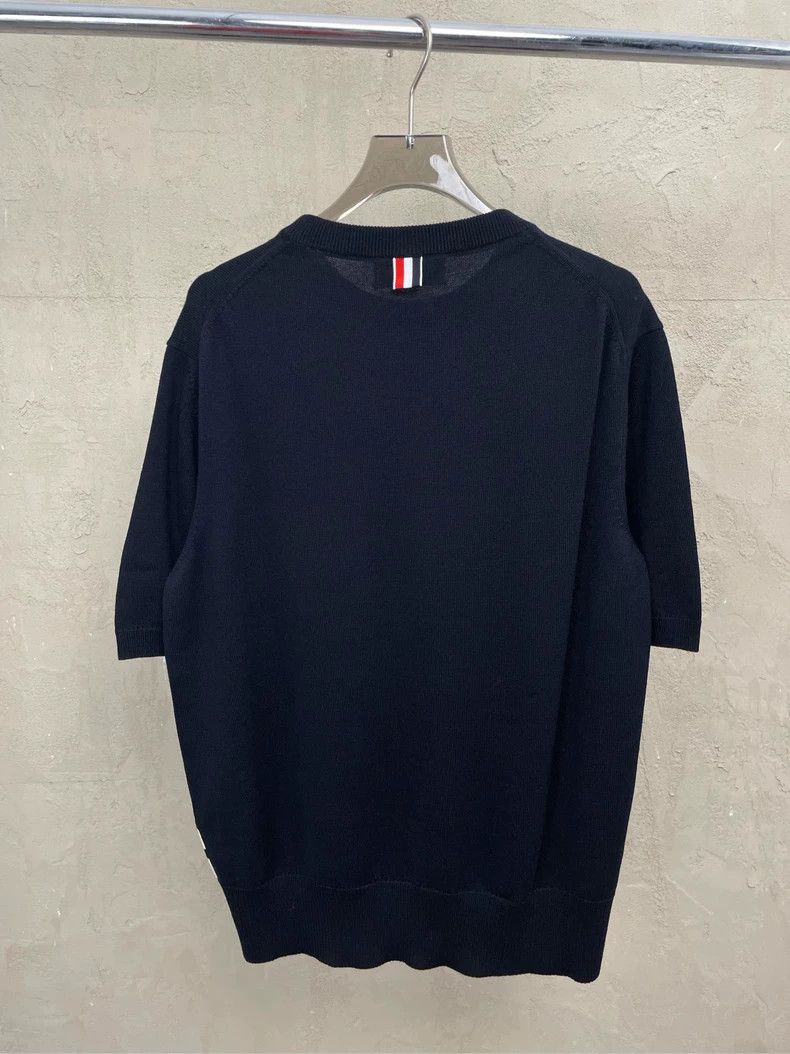 Thom Browne Thom browne High-end navy blue four-striped wool knitted me Size US M / EU 48-50 / 2 - 2 Thumbnail