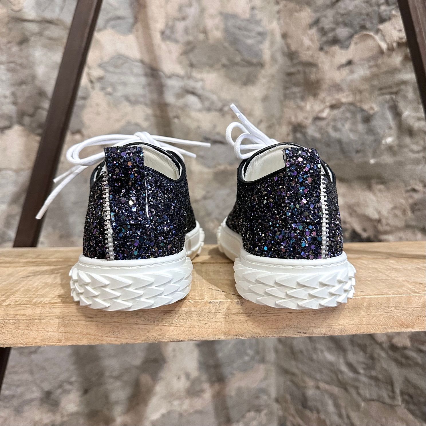 Giuseppe Zanotti Giuseppe Zanotti Purple Glitter Blabber Sneakers Size US 6 / IT 36 - 5 Thumbnail