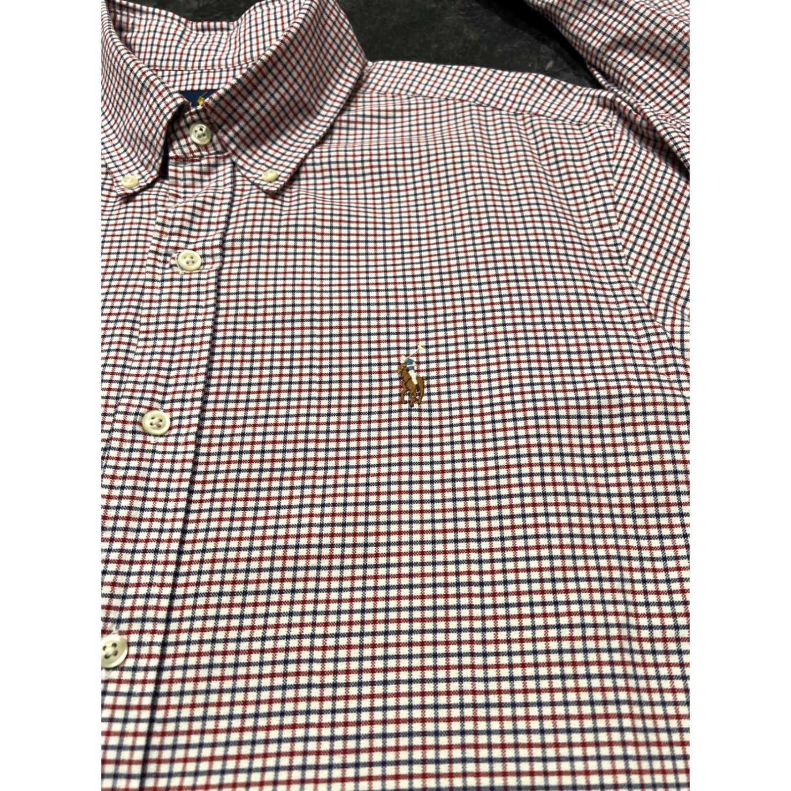 Ralph Lauren Ralph Lauren Men's Button-Up Shirt L Red Black Checks Casual Preppy Cotton Short Sleeve Size US L / EU 52-54 / 3 - 3 Thumbnail