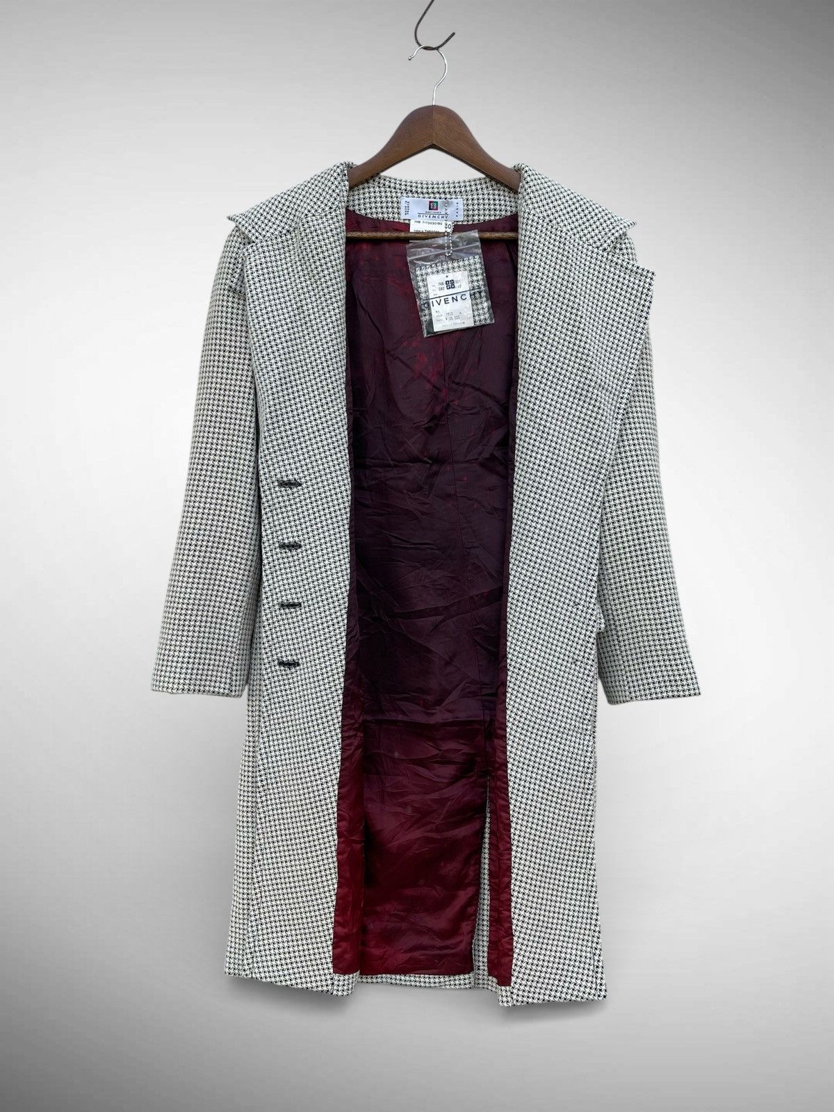 Givenchy Givenchy Women's Houndstooth Pattern Single-breasted Coat Size M / US 6-8 / IT 42-44 - 4 Thumbnail