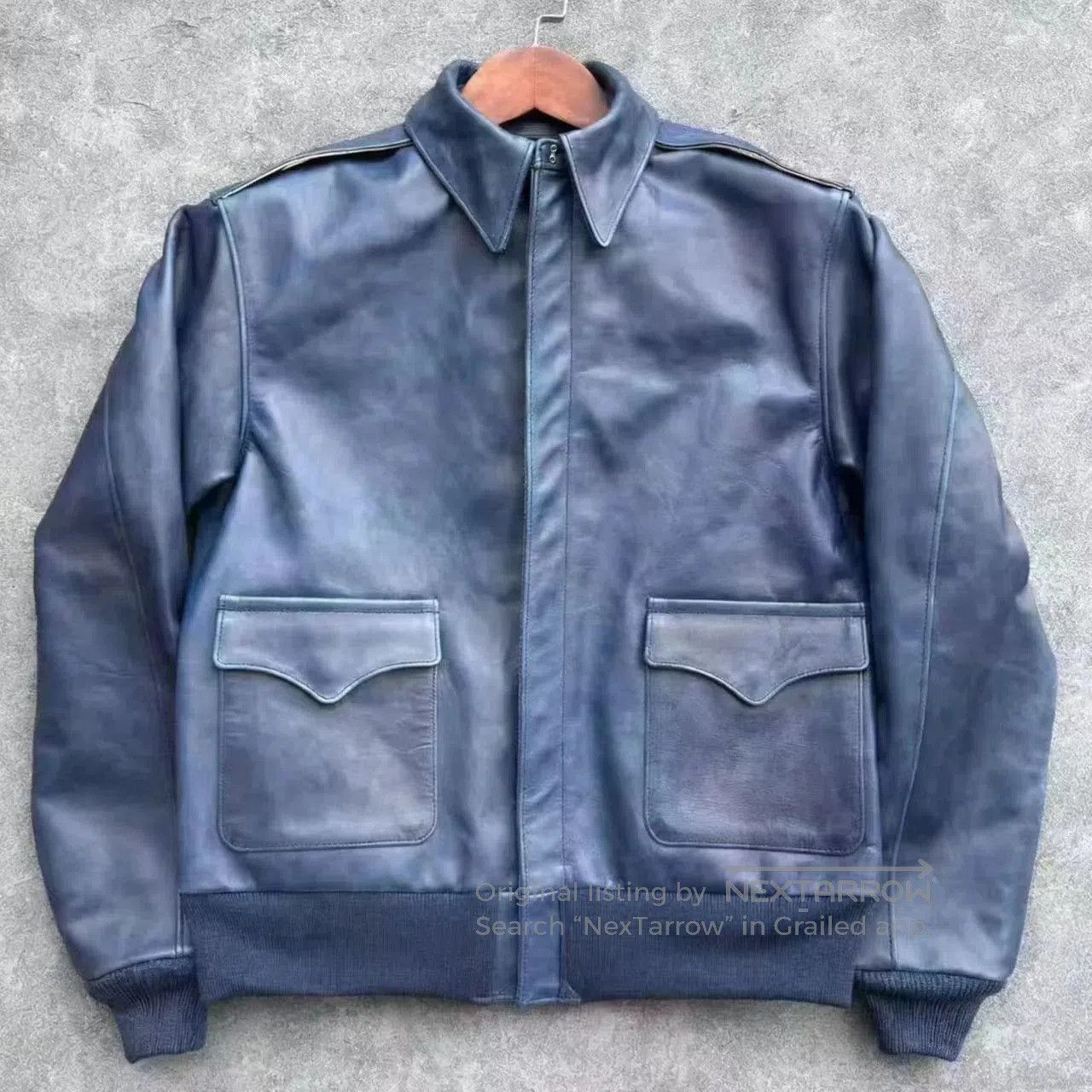 The Real McCoy's THE REAL McCOY'S Indigo Leather Jacket. Size US M / EU 48-50 / 2 - 1 Thumbnail