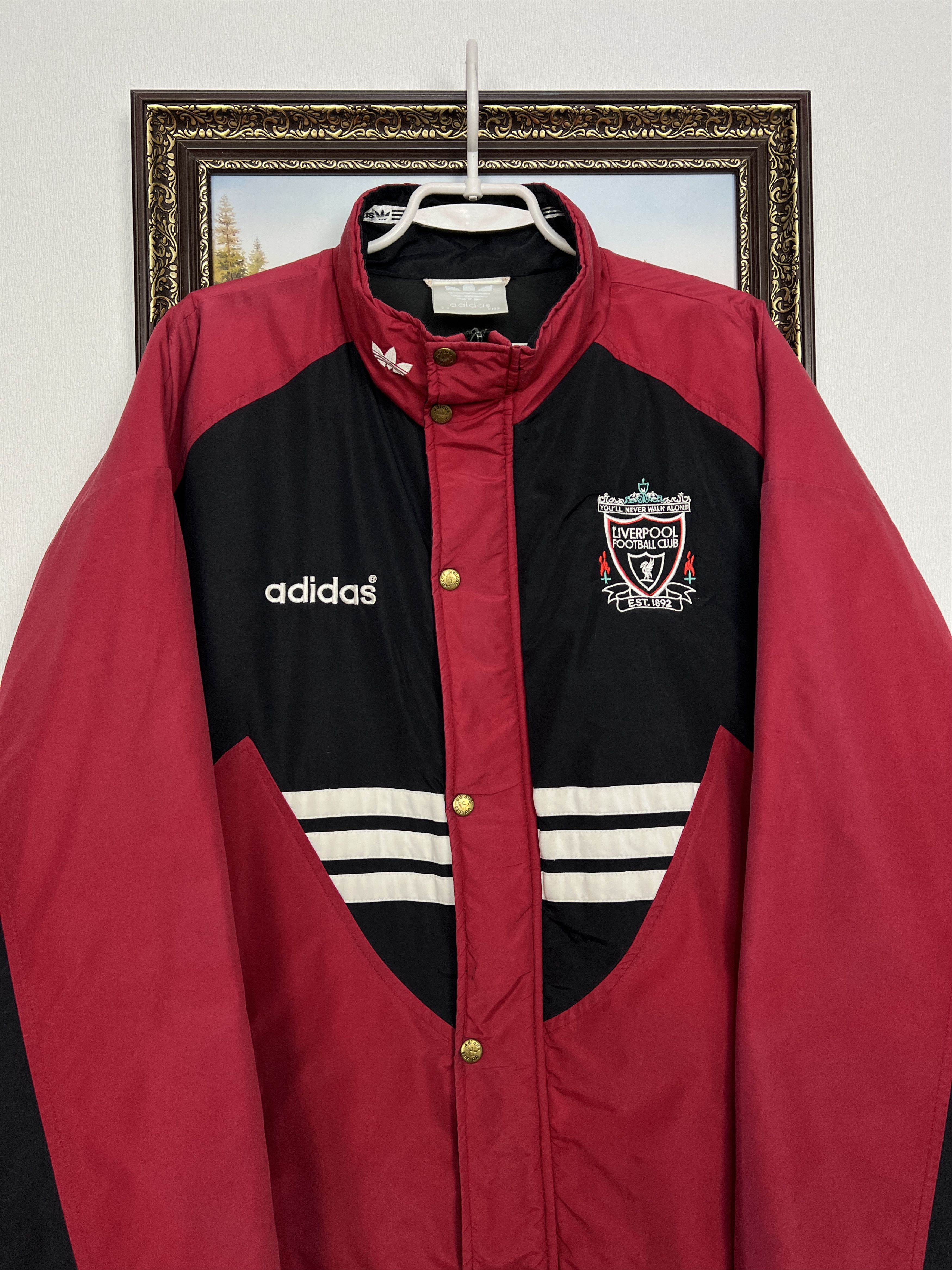 Adidas Vintage 90's Liverpool Padded Jacket Soccer Bomber Track Top Size US L / EU 52-54 / 3 - 2 Thumbnail
