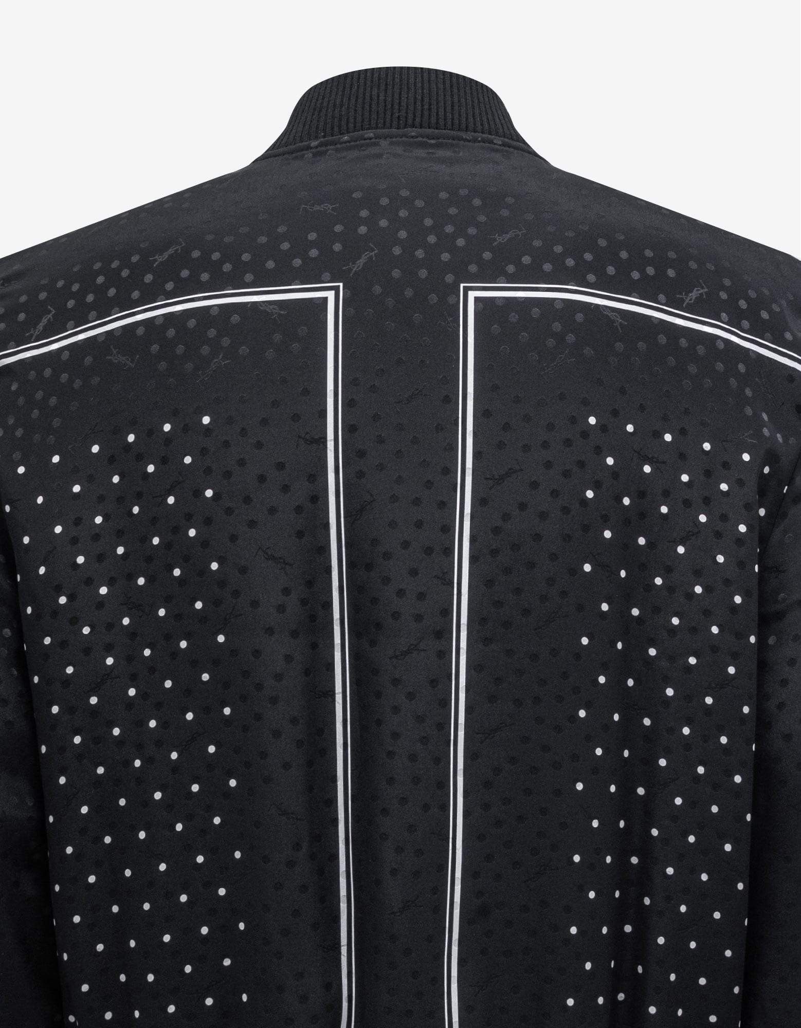 Saint Laurent Paris Saint Laurent Black Dot Print Silk Teddy Jacket SIZE 48 Size US M / EU 48-50 / 2 - 7 Thumbnail