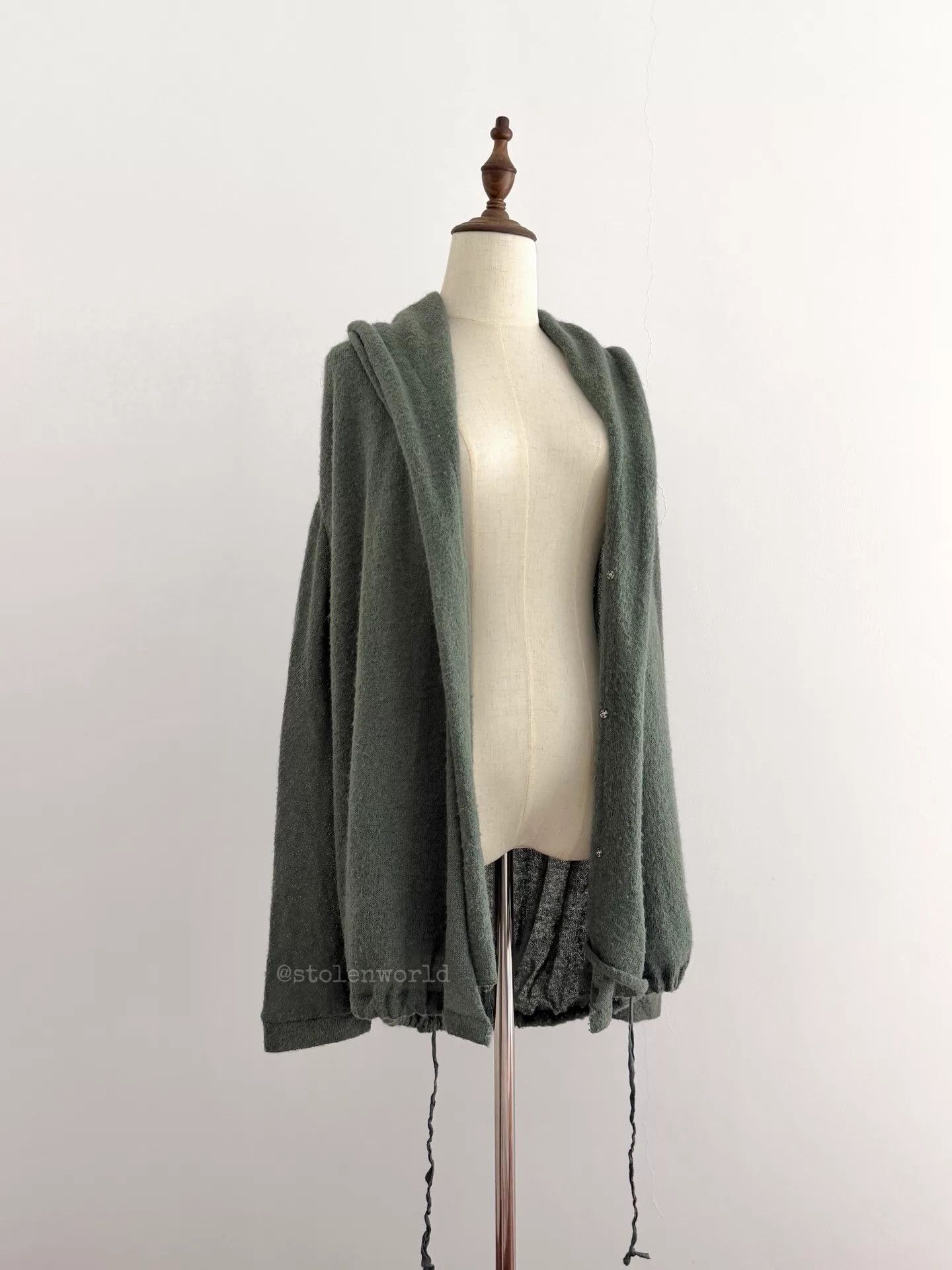 Yohji Yamamoto Yohji Yamamoto Y's Gray-Green Irregular Knit Cardigans Size L / US 10 / IT 46 - 3 Thumbnail
