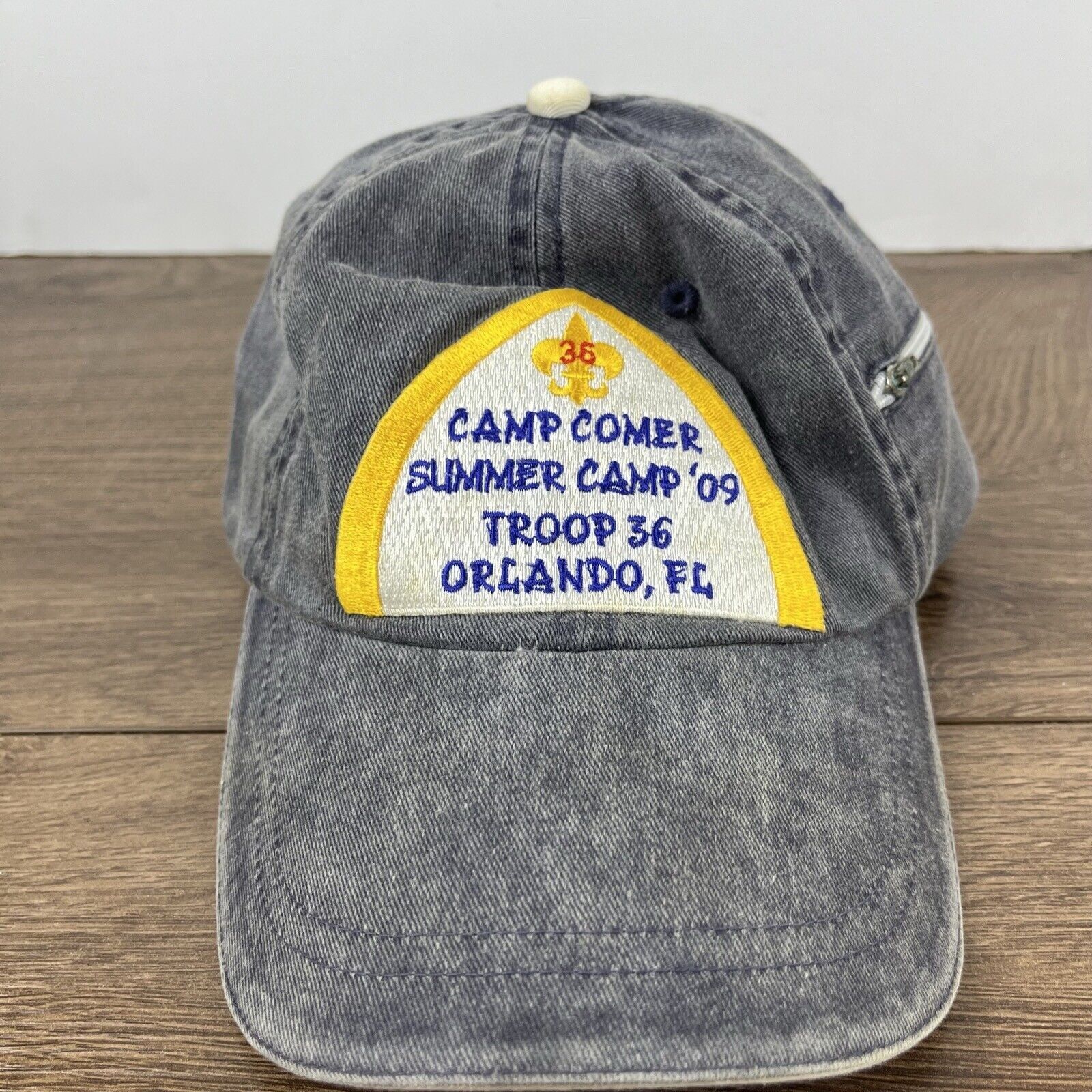 Other Camp Comer Hat Troop 36 Orlando Florida Gray Hat Adjustable Size ONE SIZE - 4 Thumbnail