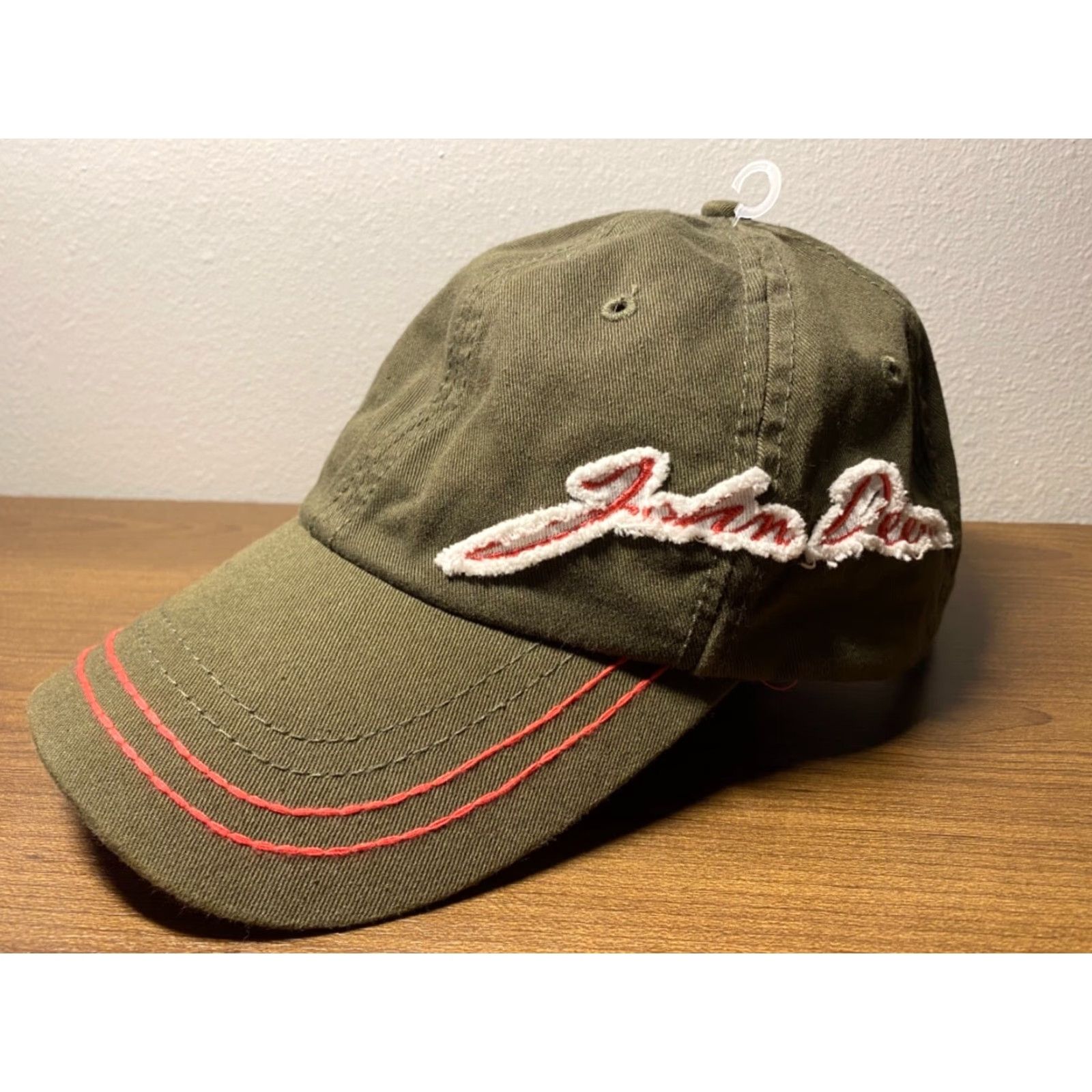 John Deere John Deere White/Gray Embroidered Swirls Womens Adjustable Cap Hat NWOT Size ONE SIZE - 2 Thumbnail