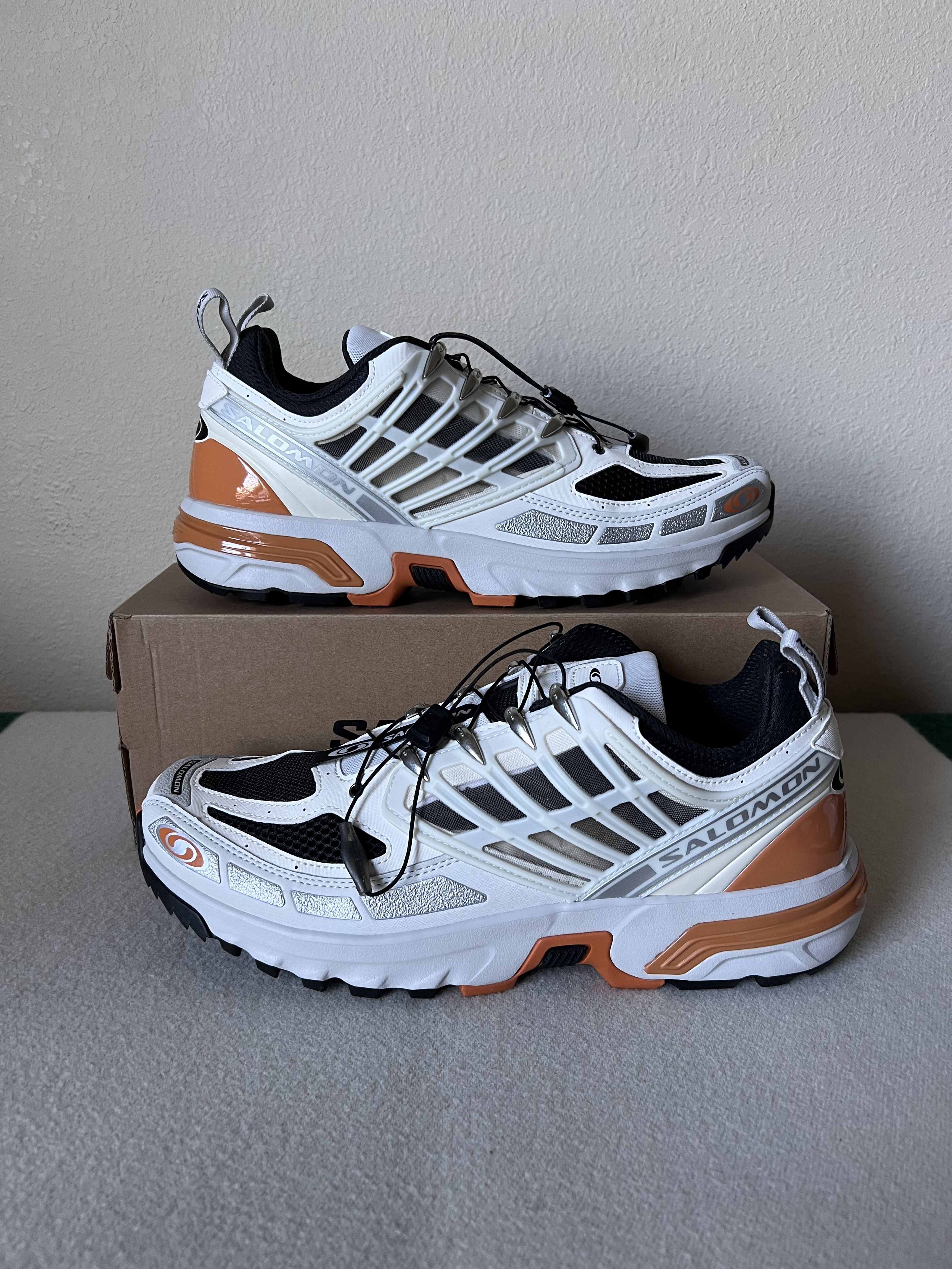 Salomon Salomon ACS Pro Sneakers in White Orange Size US 12.5 / EU 45-46 - 2 Thumbnail