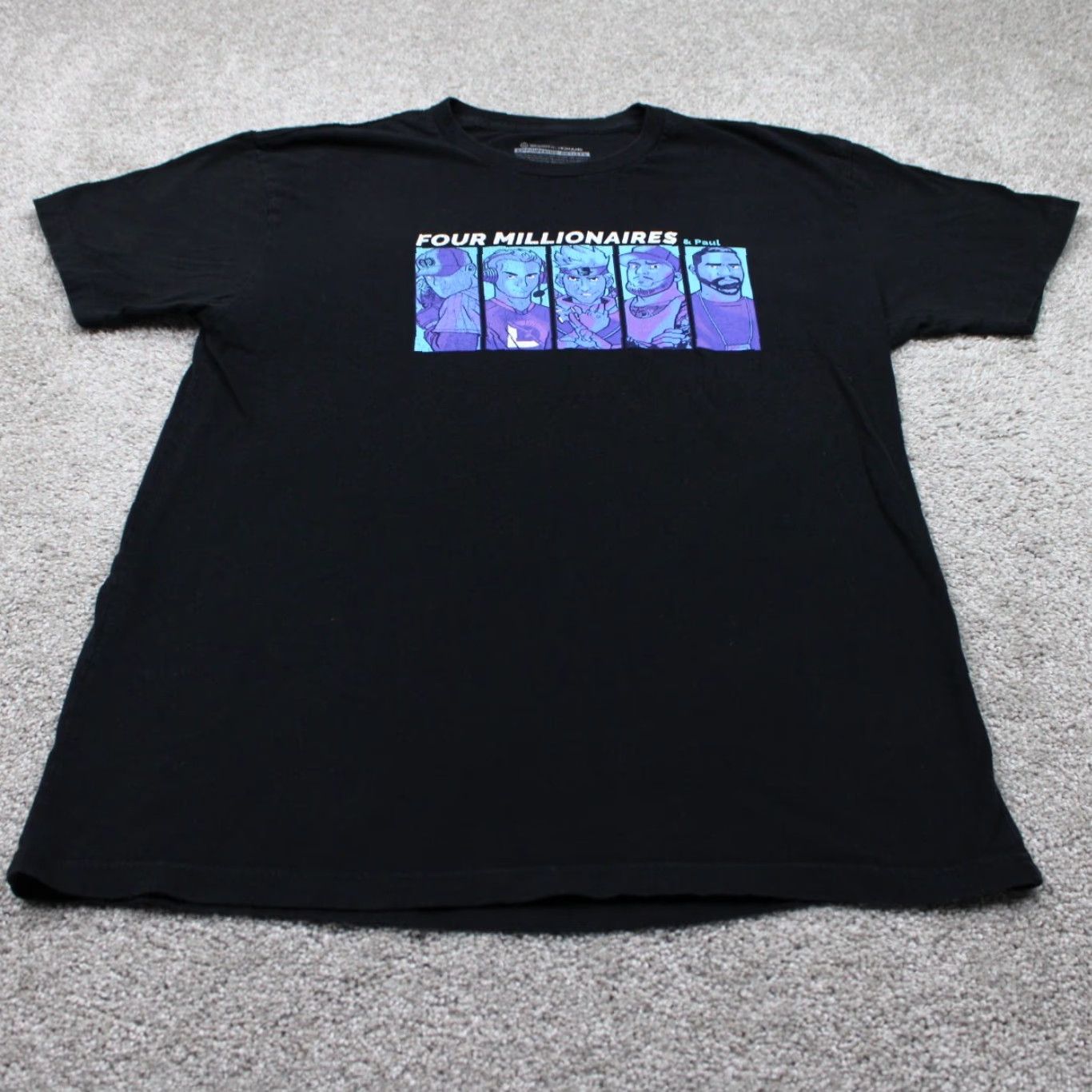 Vintage Design by Humans Shirt Mens Large Black Four Millionaires & Paul Cotton S/S Size US L / EU 52-54 / 3 - 2 Thumbnail