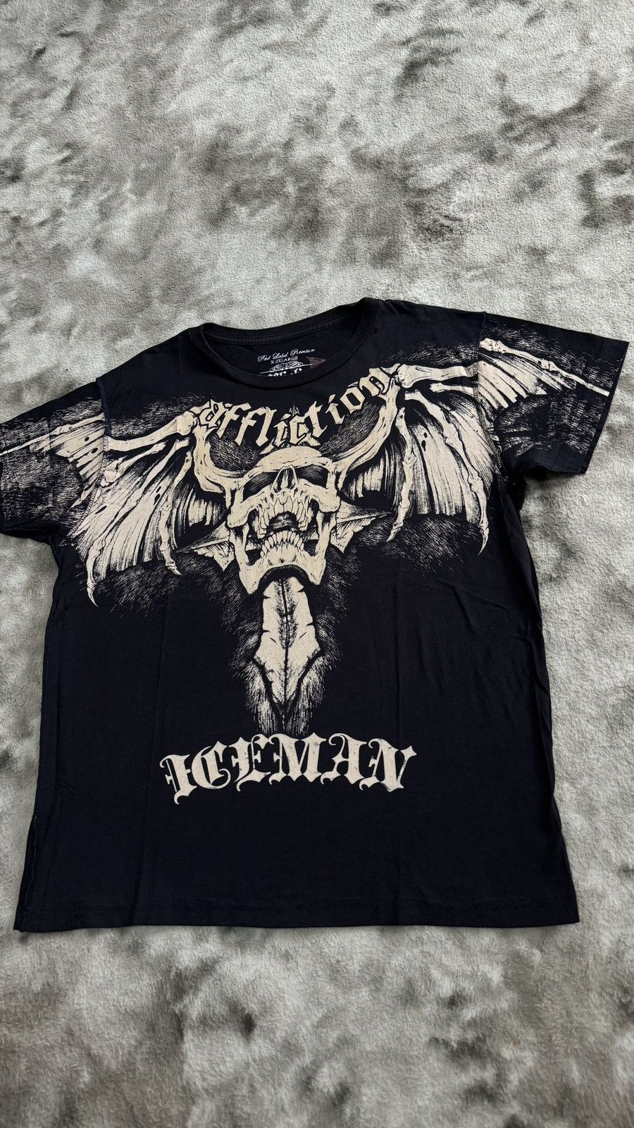 Affliction × Megadeth × Vintage Vintage and Rare Affliction Iceman Megadeth Series Tshirt Size US M / EU 48-50 / 2 - 2 Thumbnail