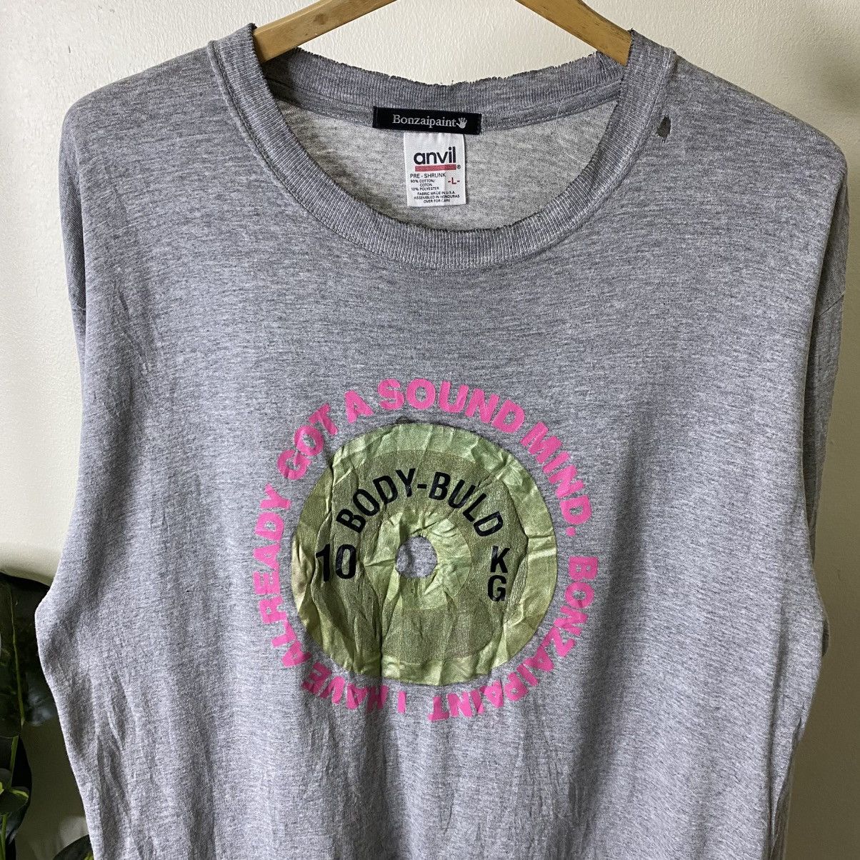 Japanese Brand Vintage 1990s BonzaiPaint Japanese Streetwear Brand LS Tee Size US L / EU 52-54 / 3 - 2 Thumbnail