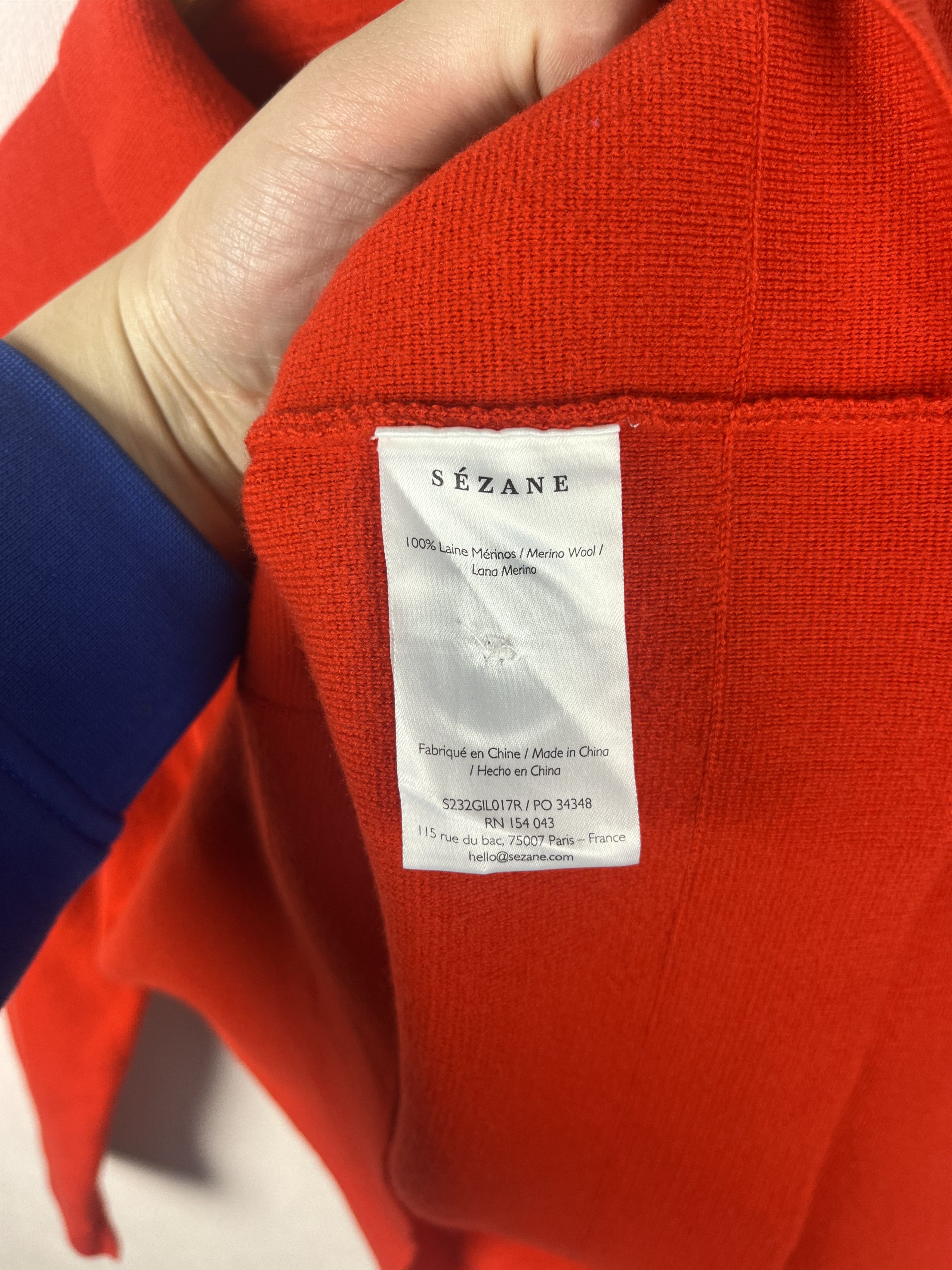 Sezane La Maille Sezane Betty Cardigan Coral Red Merino Wool Size M Size M / US 6-8 / IT 42-44 - 9 Thumbnail