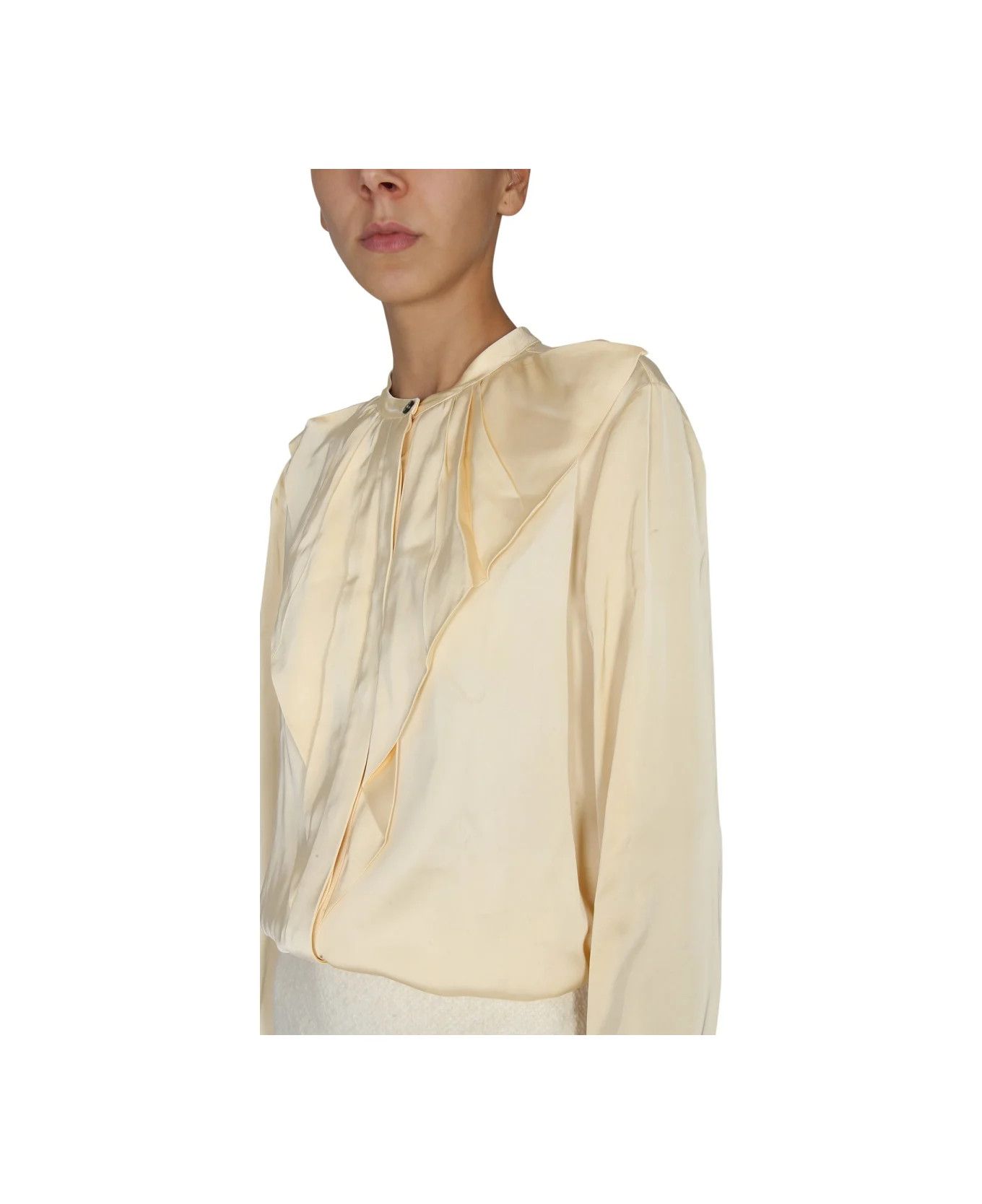 Jil Sander o1y1025 Solid Color Shirt in Cream Size XS / US 0-2 / IT 36-38 - 2 Thumbnail