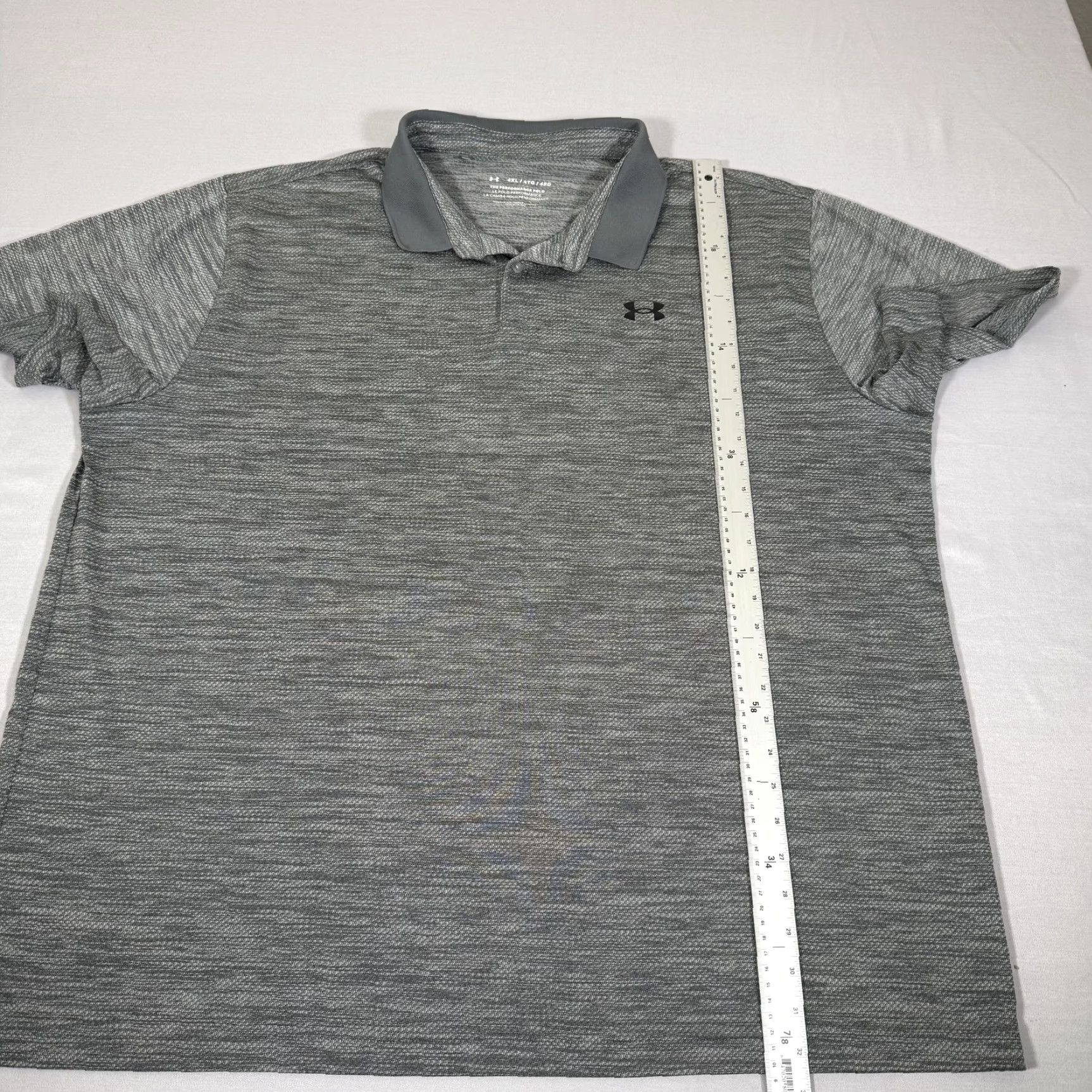 Under Armour Under Armour Polo Shirt Mens 4XL Gray Short Sleeve Performance Golf Stretch Breathable Moisture Wicking Logo Logo Under Armour Size US XXL / EU 58 / 5 - 4 Thumbnail
