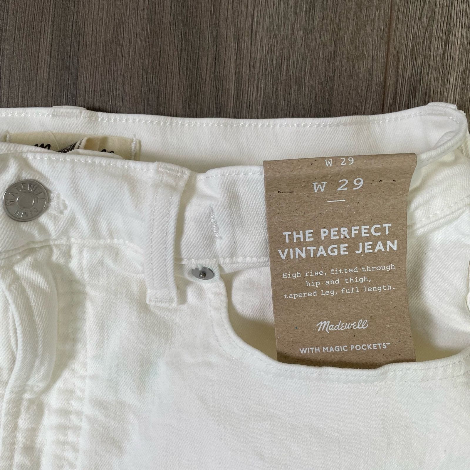 Madewell Madewell Tapered Leg Tile Raw Hem Jeans US Women's 29 New Size 29" - 3 Thumbnail