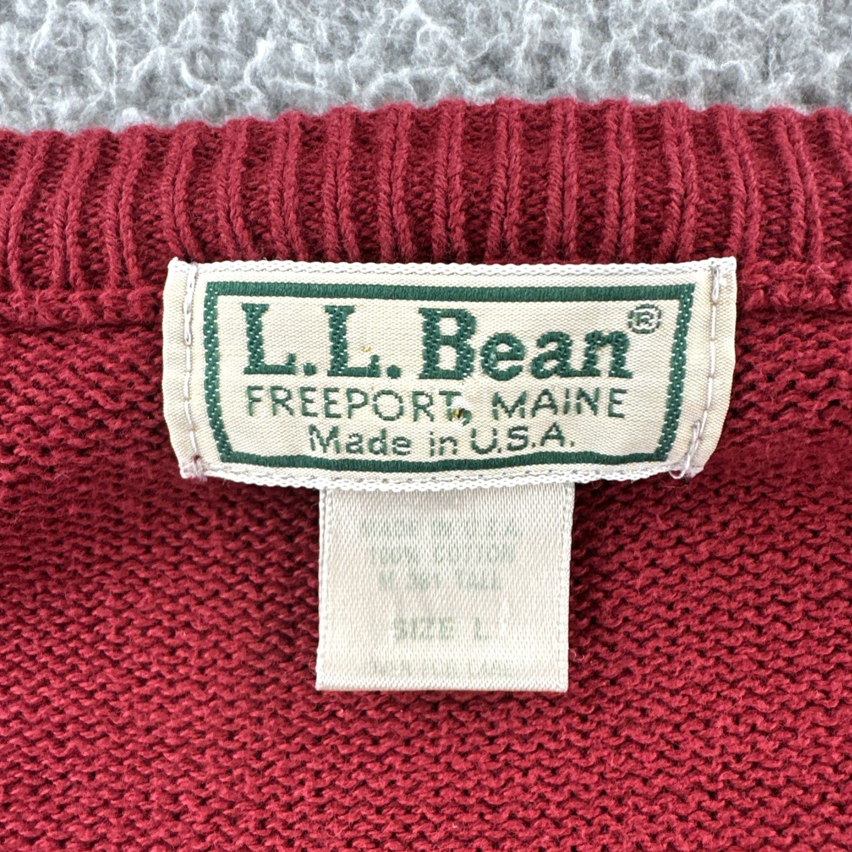 Vintage VINTAGE L.L. Bean Sweater Men Red V-Neck Pullover Size L EUC Size US L / EU 52-54 / 3 - 6 Thumbnail