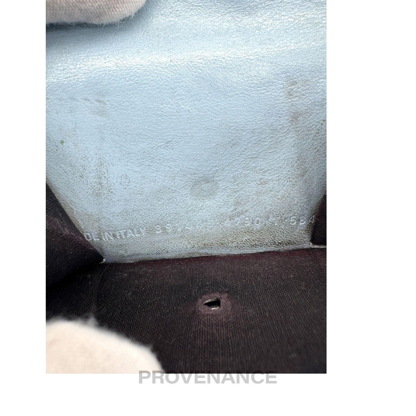 Balenciaga 🔴 Balenciaga Papier Mini Card Wallet - Cloud Blue Leather Size ONE SIZE - 7 Thumbnail
