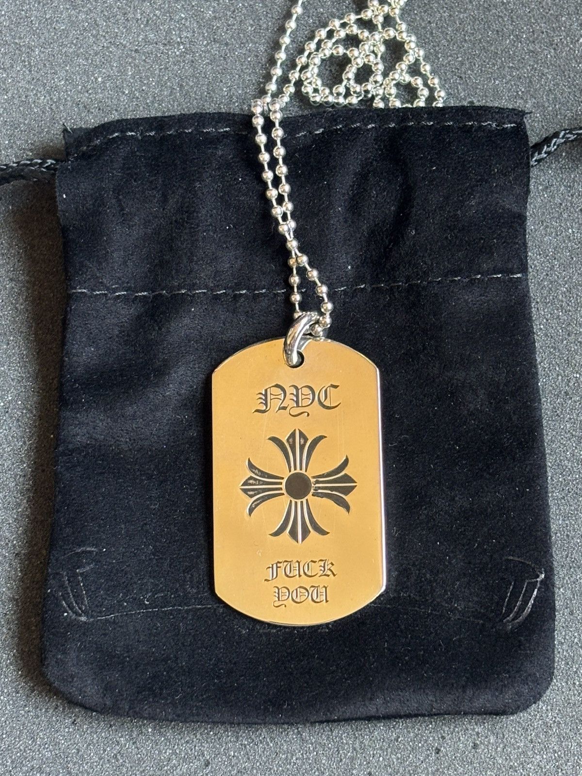 Chrome Hearts Chrome Hearts NYC Fuck You Dog Tag Size ONE SIZE - 5 Thumbnail