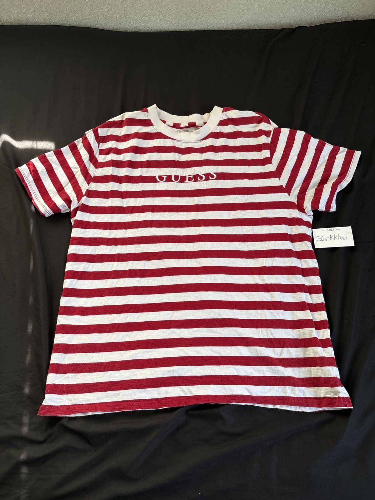 Guess Guess Los Angeles red stripe short sleeve tee Size US XL / EU 56 / 4 - 1 Thumbnail