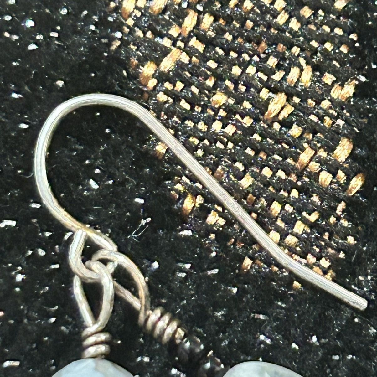 Handmade Handcrafted sterling silver rainbow moonstone earrings Size ONE SIZE - 3 Thumbnail