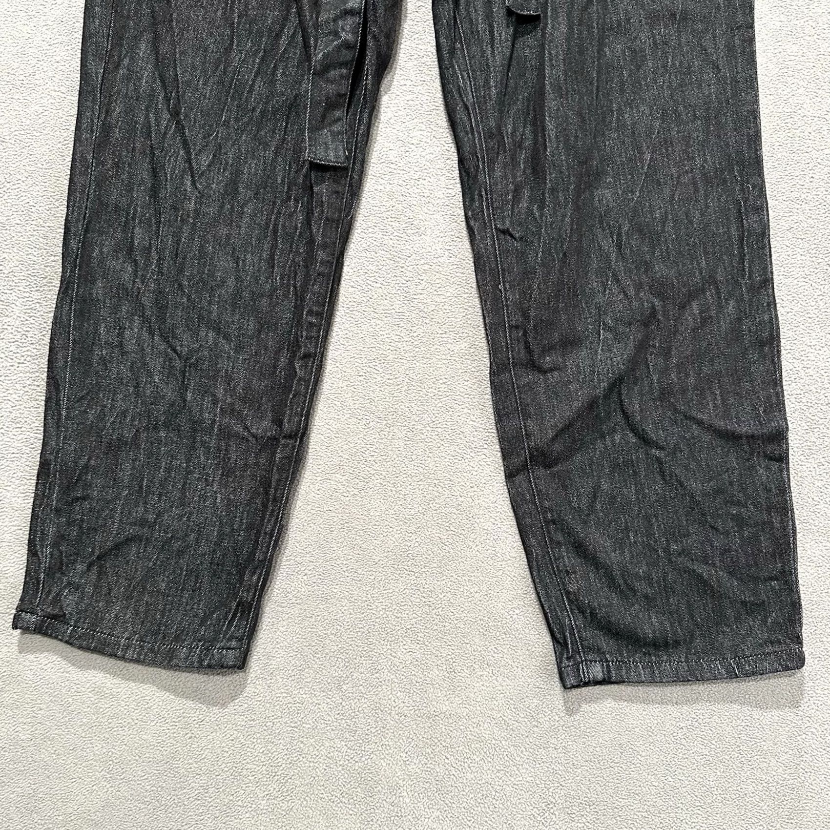 Vintage Grace Karin Pants Womens Medium Black Chambray Paperbag Waist Trousers Tied EUC Size 32" / US 10 / IT 46 - 5 Thumbnail
