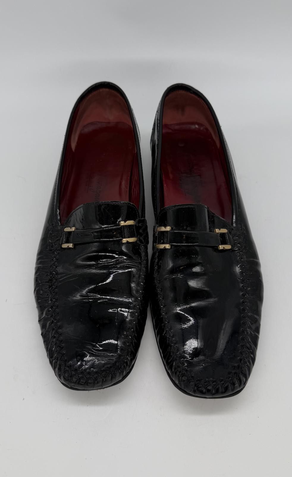 Salvatore Ferragamo Iconic Salvatore Ferragamo Black Patent Loafers Rare Find Size US 10 / IT 40 - 1 Thumbnail