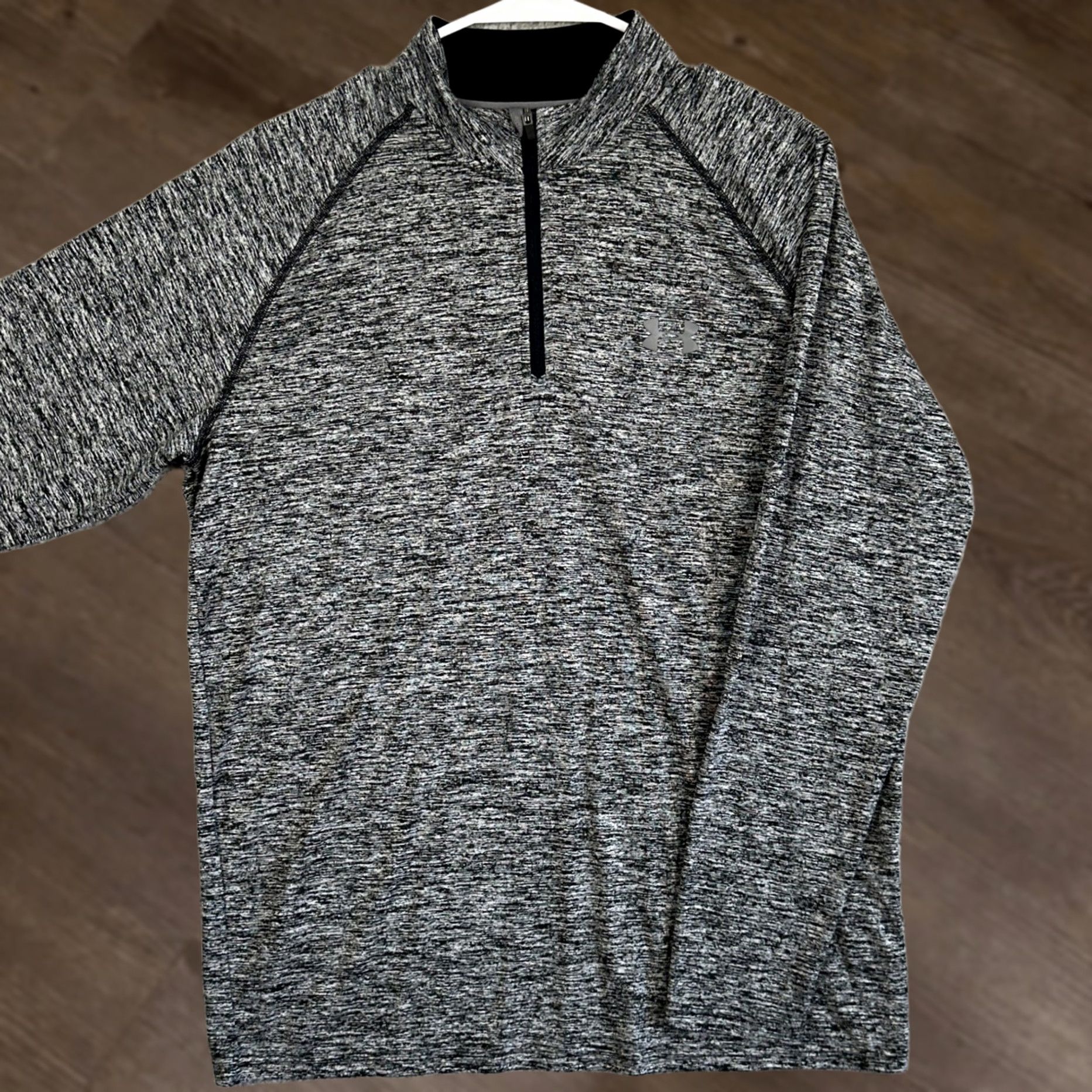 Under Armour Under Armour Heat Gear Shirt Pullover Long Sleeve 1/4 Zip Logo Gray Mens Medium Regular Fit Size US M / EU 48-50 / 2 - 1 Thumbnail